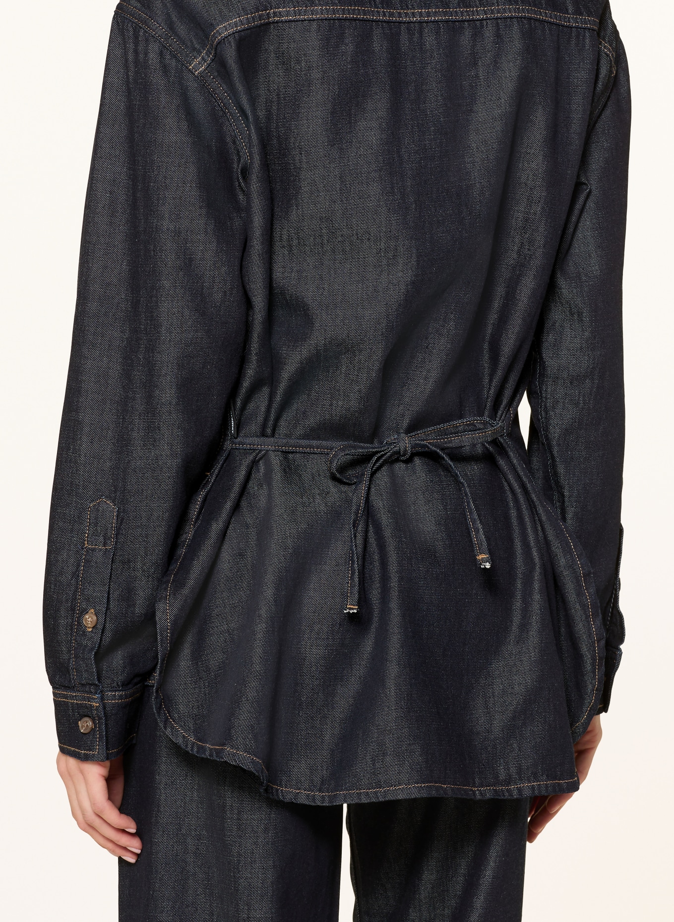 ARMEDANGELS džínová košile: TMAVĚ MODRÁ