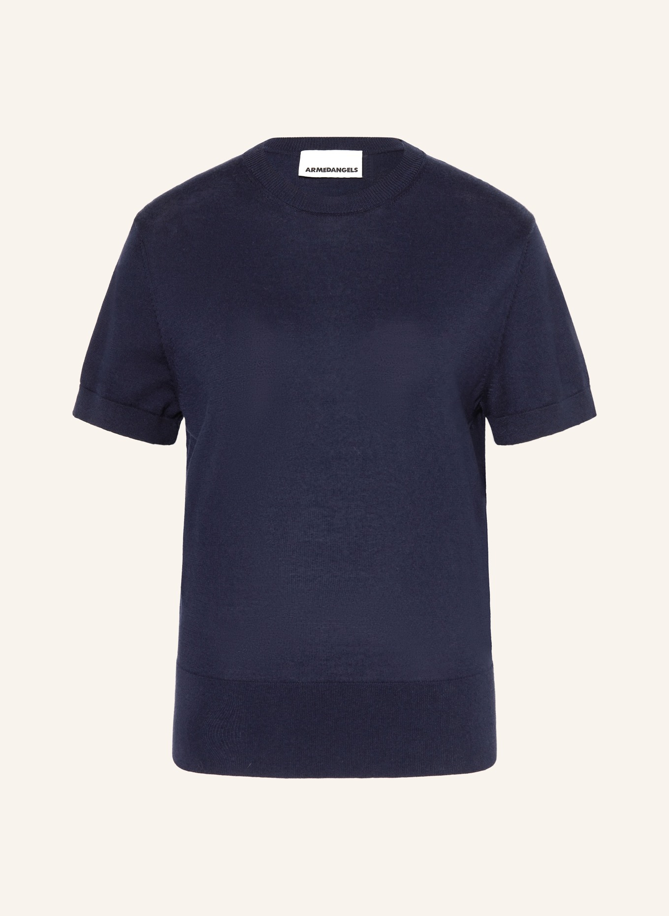 ARMEDANGELS gebreid shirt: DONKERBLAUW