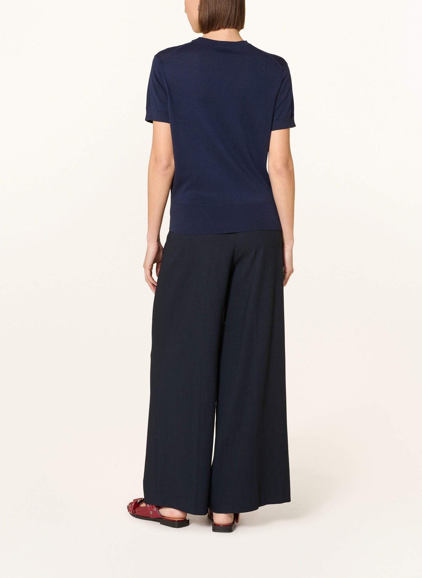 ARMEDANGELS gebreid shirt: DONKERBLAUW