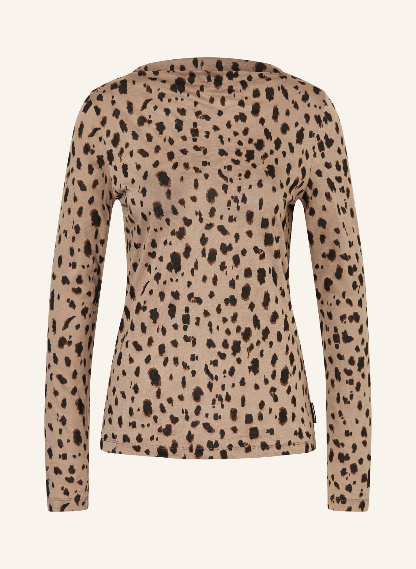 ARMEDANGELS Longsleeve: TAUPE / DUNKELBRAUN / SCHWARZ