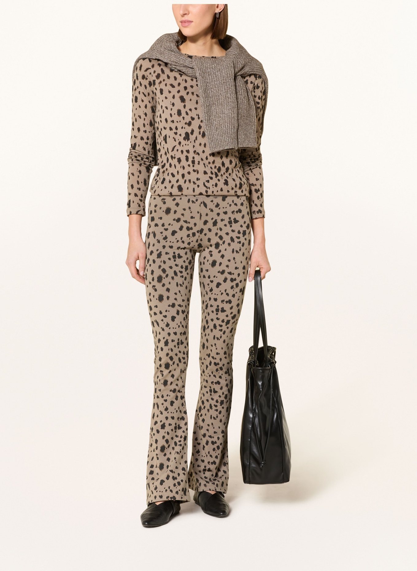 ARMEDANGELS Longsleeve: TAUPE / DUNKELBRAUN / SCHWARZ