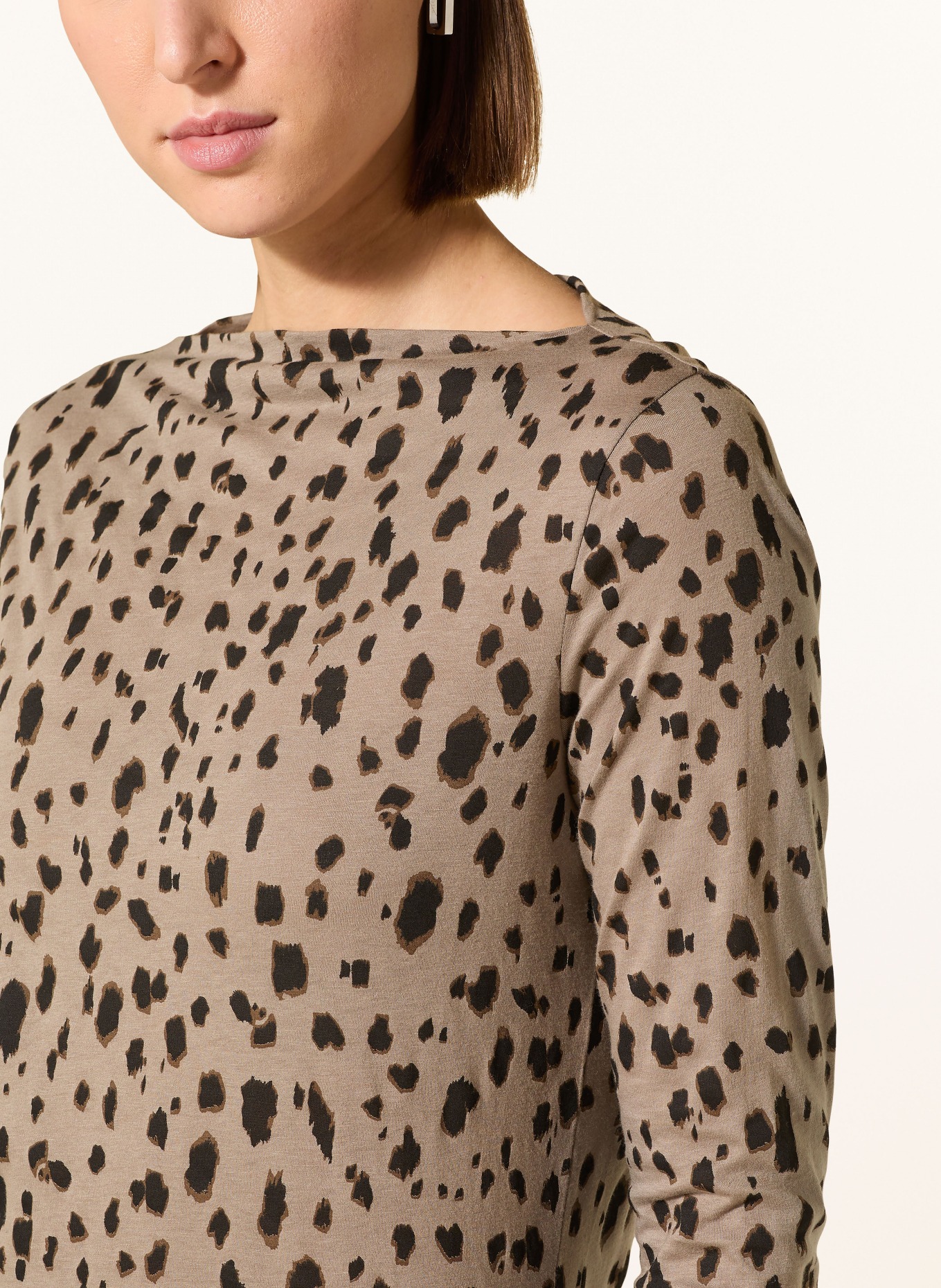 ARMEDANGELS Longsleeve: TAUPE / DUNKELBRAUN / SCHWARZ