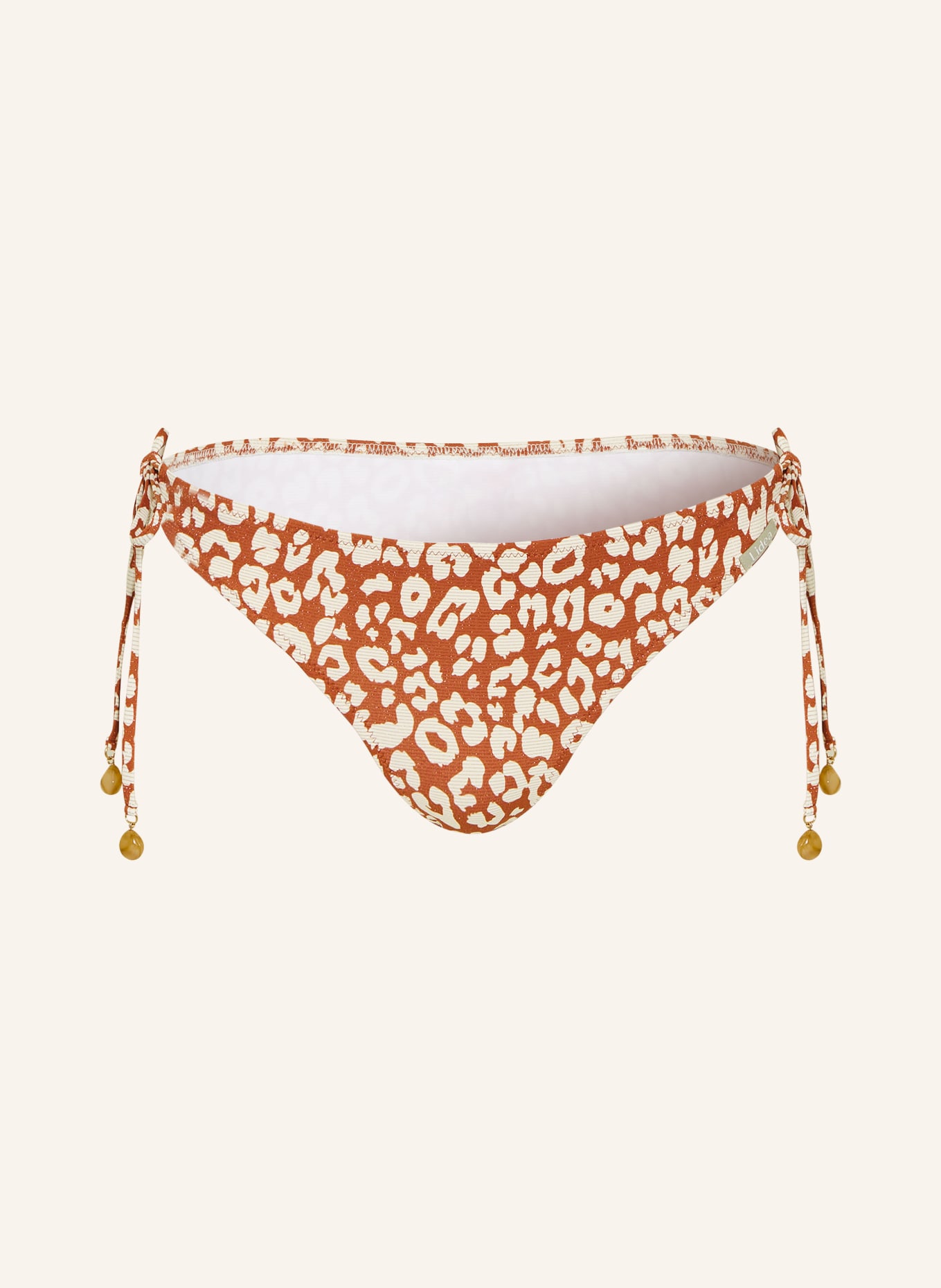 Lidea Triangel-Bikini-Slip GILDED WILD mit Glitzergarn: COGNAC / CREME