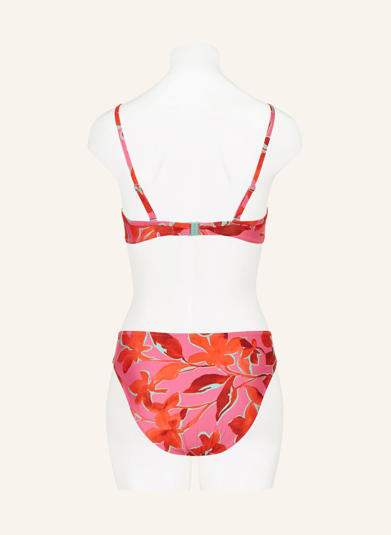 Lidea Základní bikiny FUSED FLORALS: RŮŽOVÁ / ČERVENÁ / MÁTOVÁ