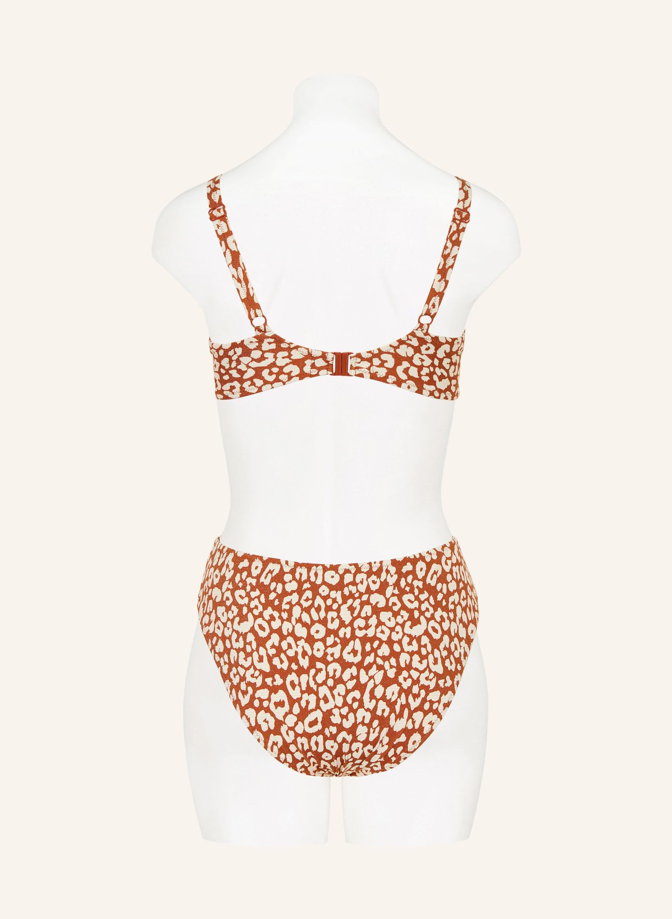 Lidea Bügel-Bikini-Top GILDED WILD mit Glitzergarn: COGNAC / CREME