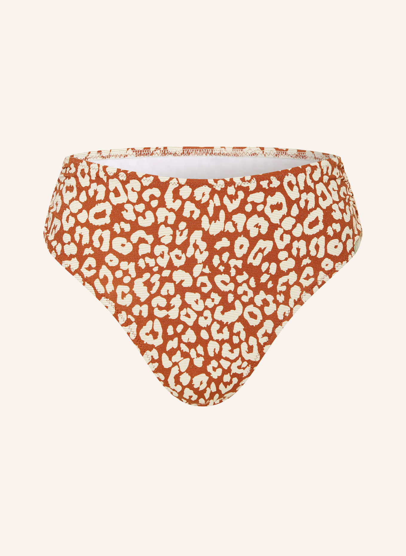 Lidea Basic bikinibroekje GILDED WILD met glittergaren: COGNAC / CRÈME