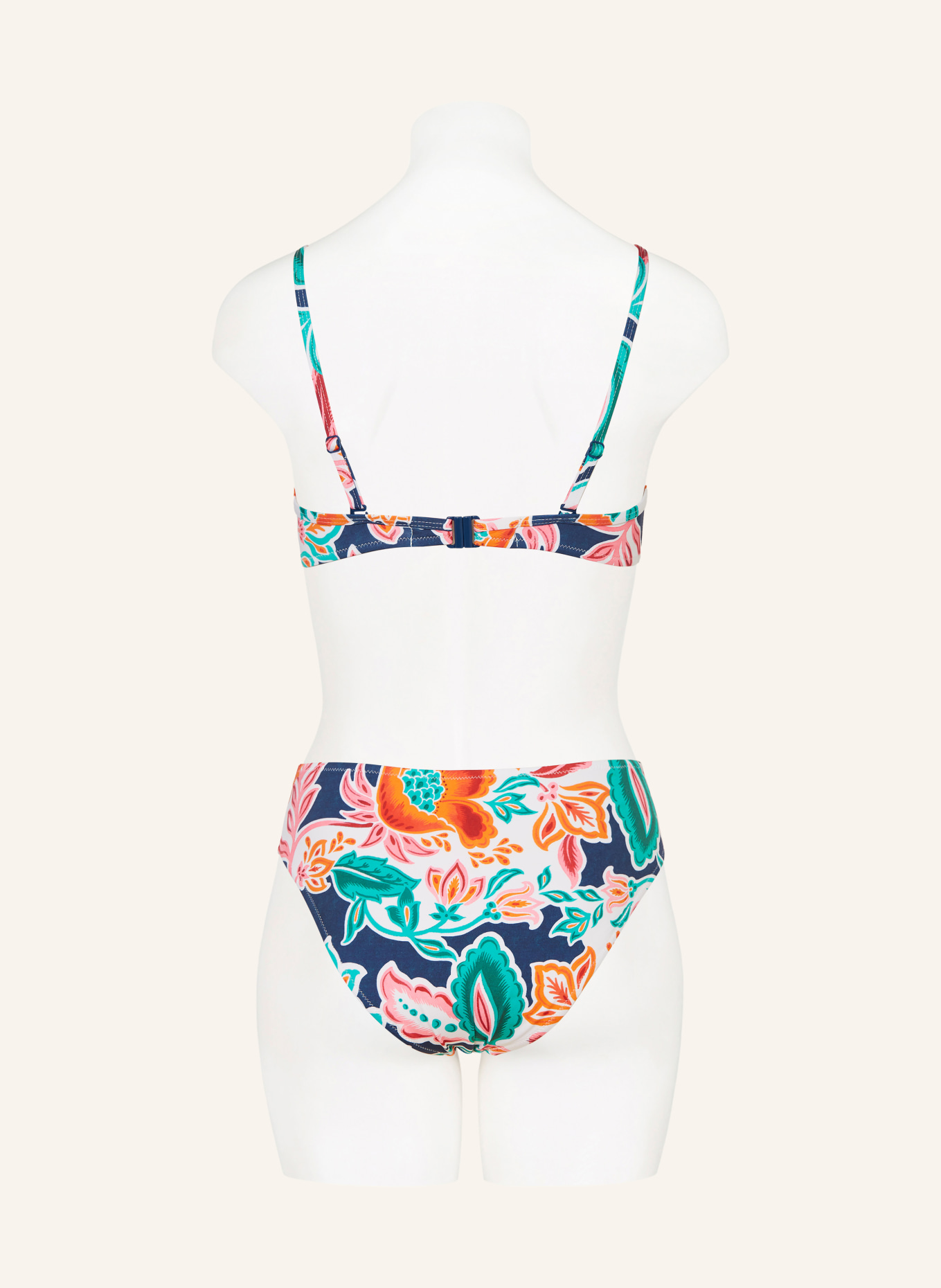 Lidea Bügel-Bikini-Top PETAL PATCH: DUNKELBLAU / ORANGE / DUNKELGRÜN