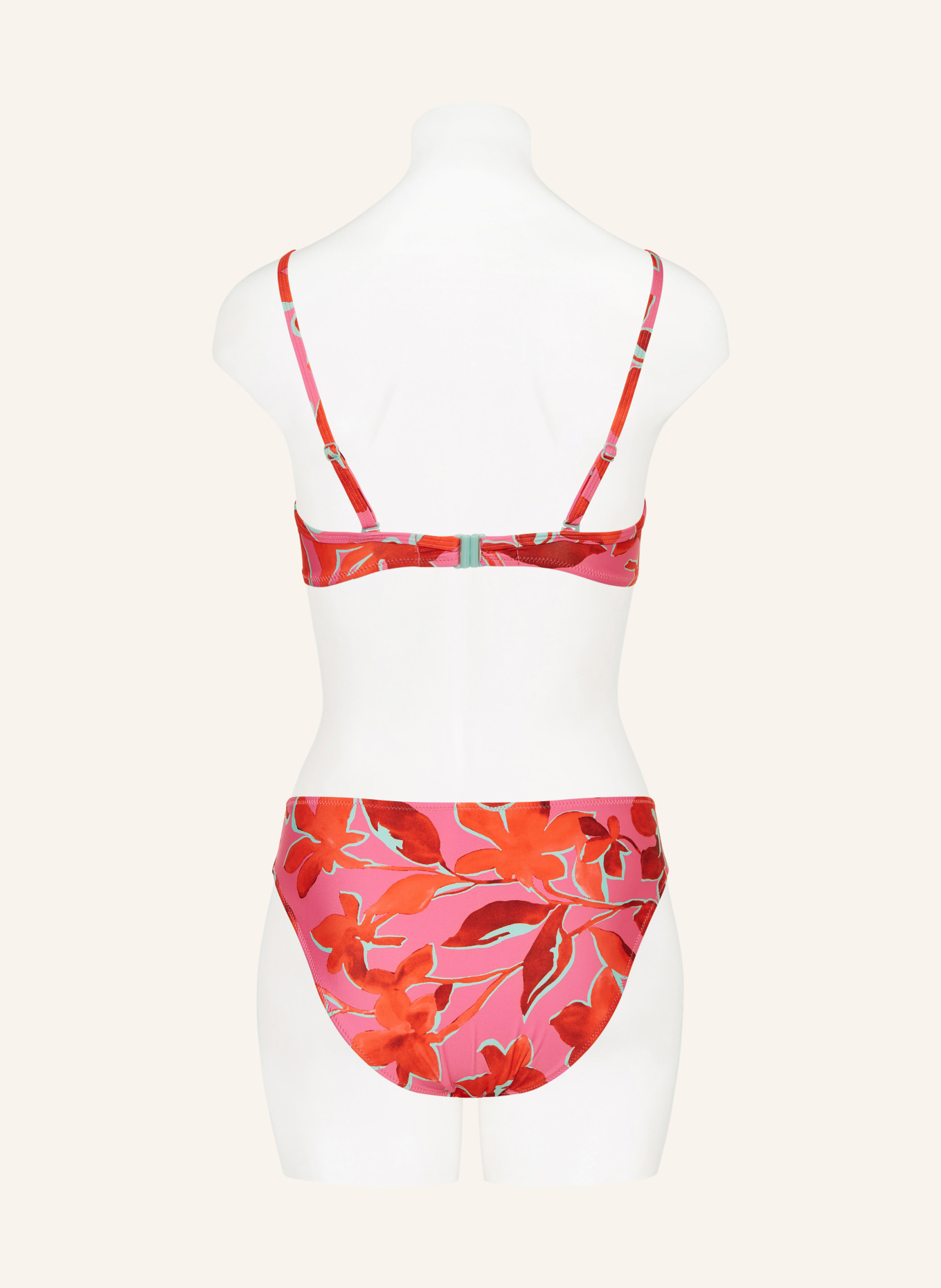 Lidea Bikiny s ramínky FUSED FLORALS: RŮŽOVÁ / ČERVENÁ / MÁTOVÁ