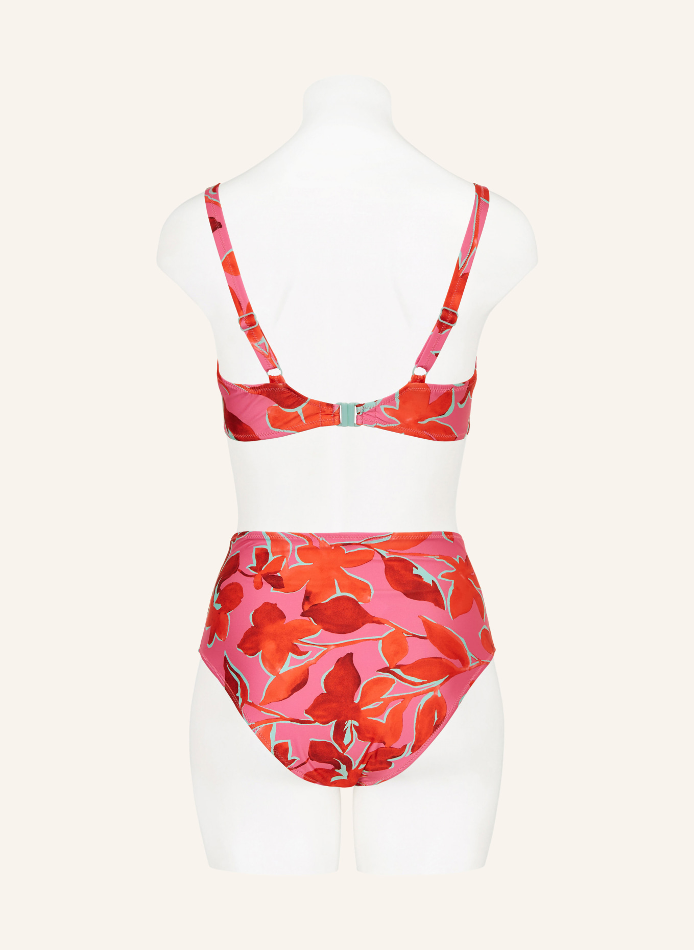 Lidea Bikiny s ramínky FUSED FLORALS: RŮŽOVÁ / ČERVENÁ / MÁTOVÁ