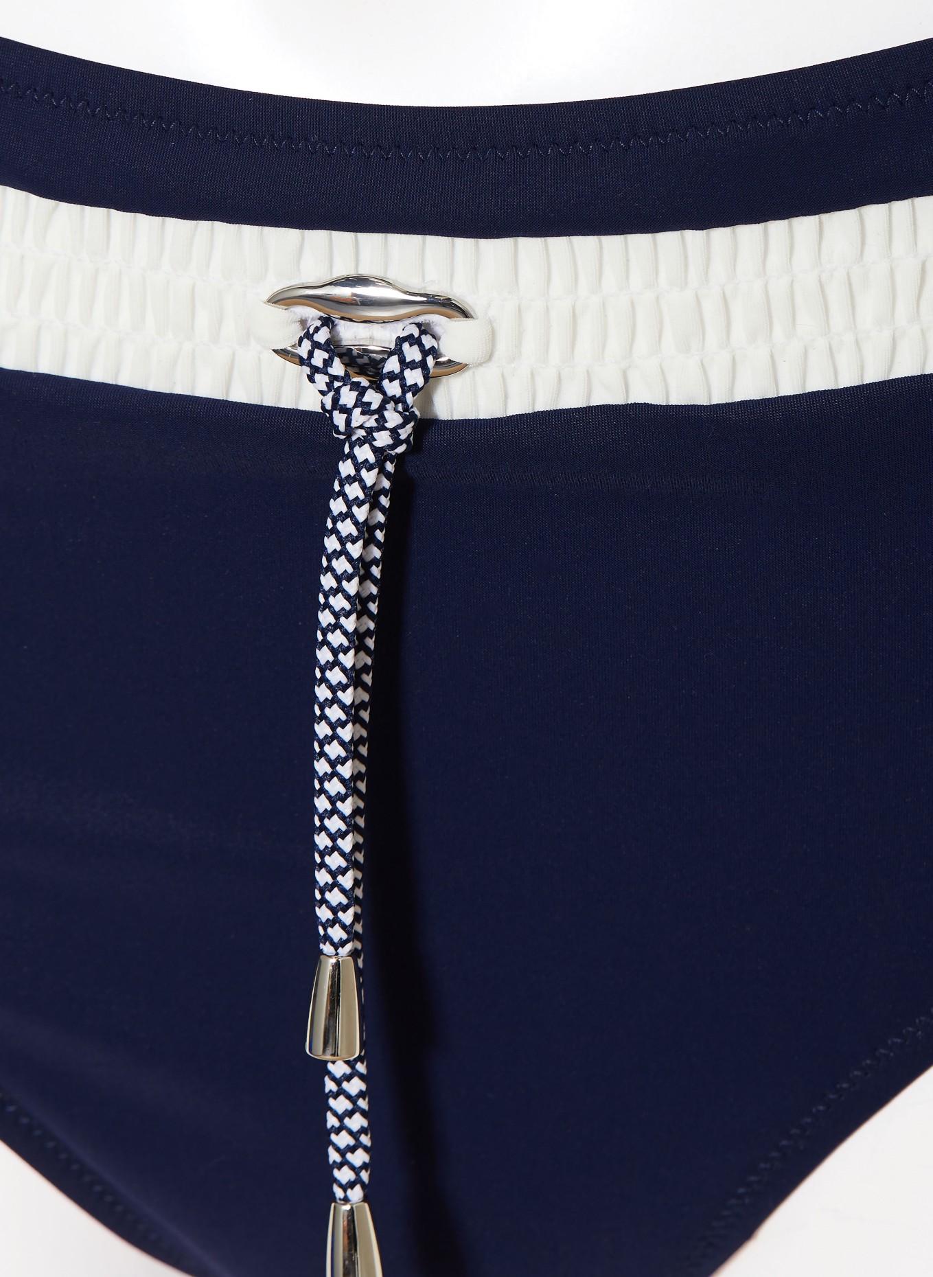 Lidea Spodenki bikini z wysokim stanem NAUTIC EDGE: GRANATOWY / BIAŁY