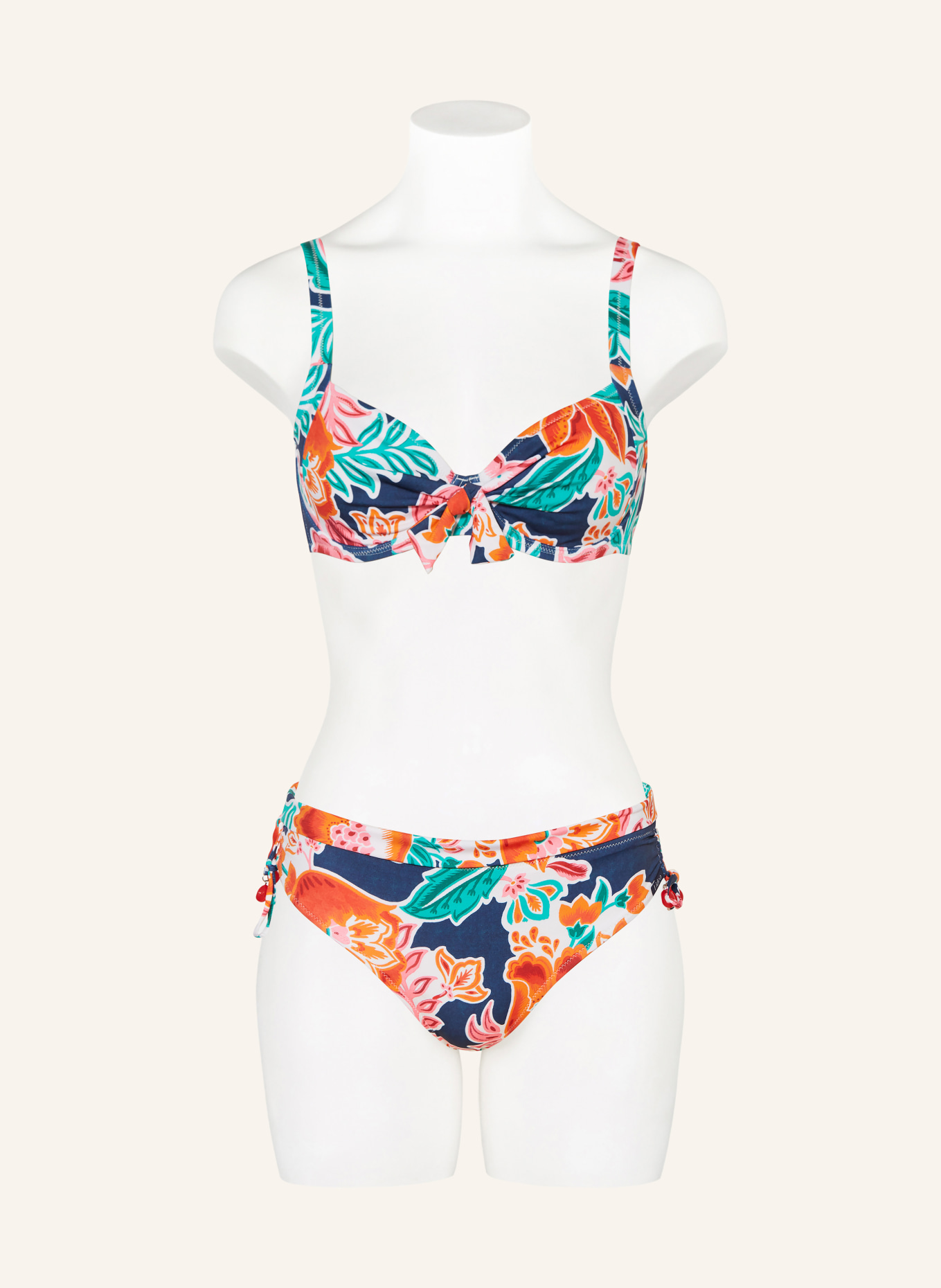 Lidea Basic-Bikini-Hose PETAL PATCH: DUNKELBLAU / ORANGE / DUNKELGRÜN
