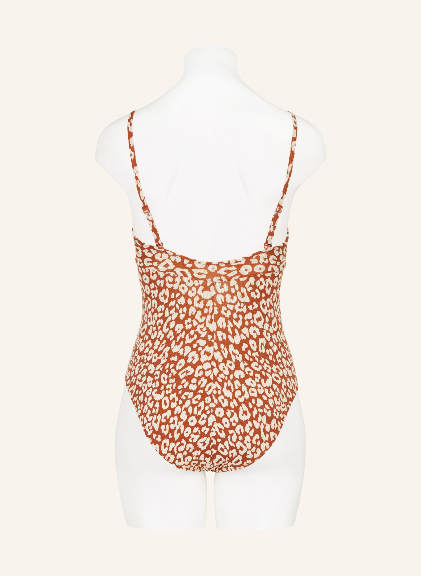 Lidea Badeanzug GILDED WILD mit Glitzergarn: COGNAC / CREME