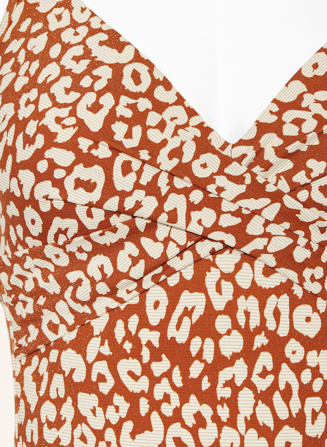 Lidea Badeanzug GILDED WILD mit Glitzergarn: COGNAC / CREME