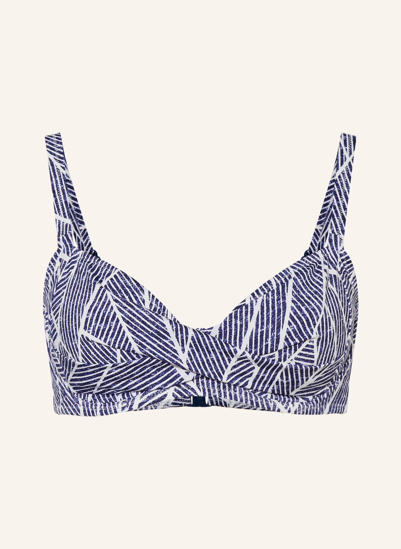 Lidea Beugelbikinitop INDIGO GRID: DONKERBLAUW / WIT