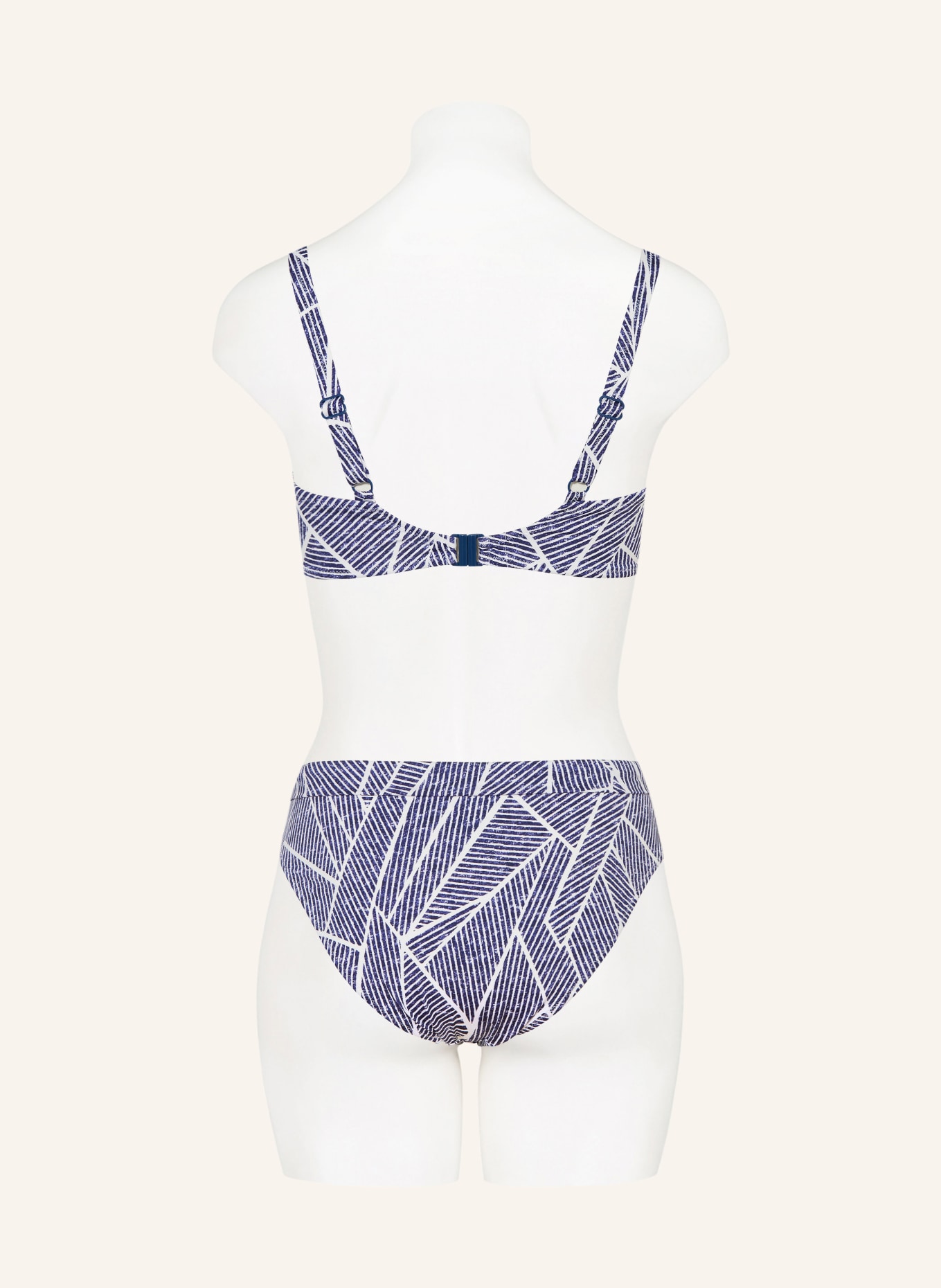 Lidea Beugelbikinitop INDIGO GRID: DONKERBLAUW / WIT
