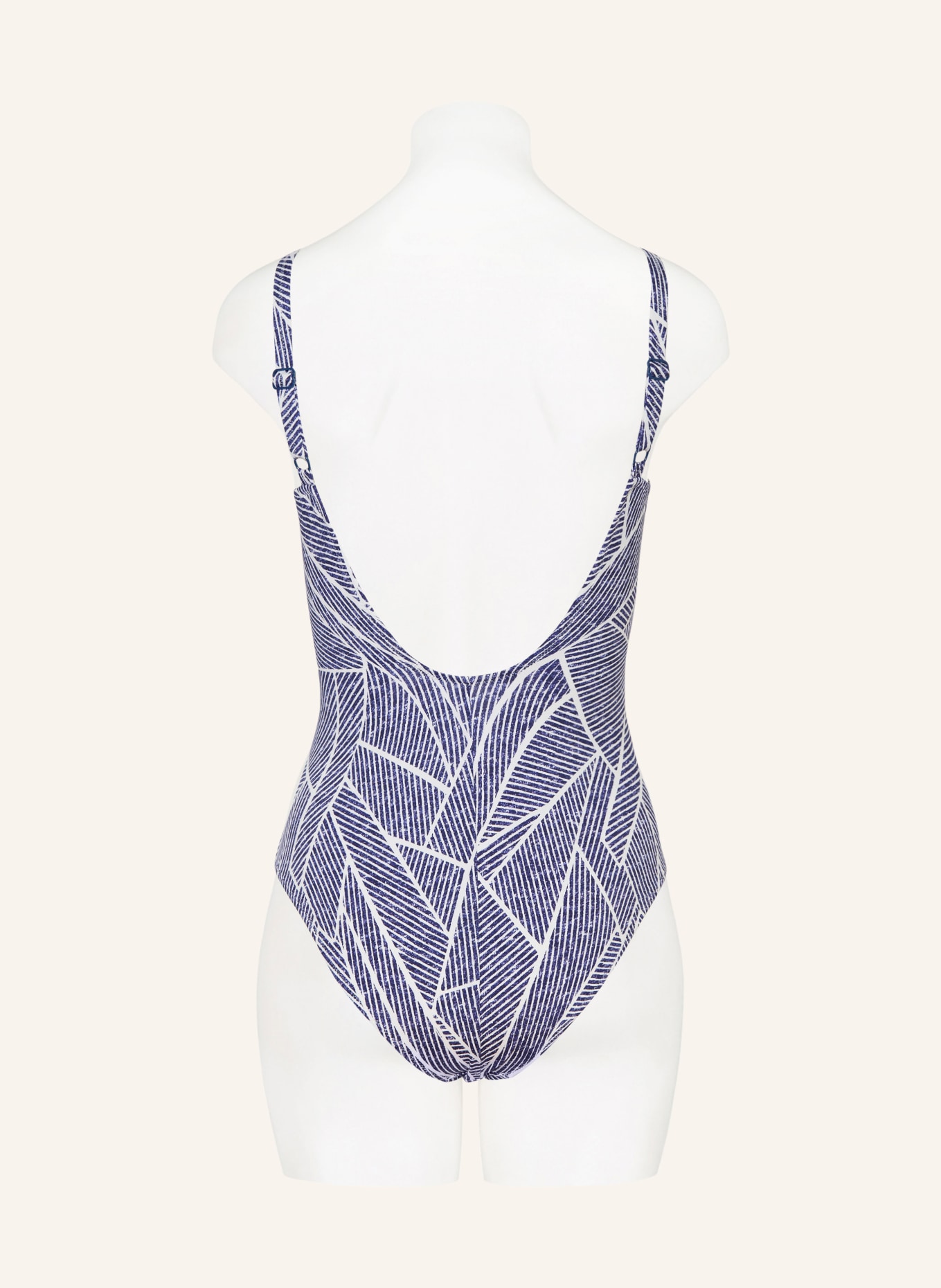 Lidea Badeanzug INDIGO GRID: DUNKELBLAU / WEISS