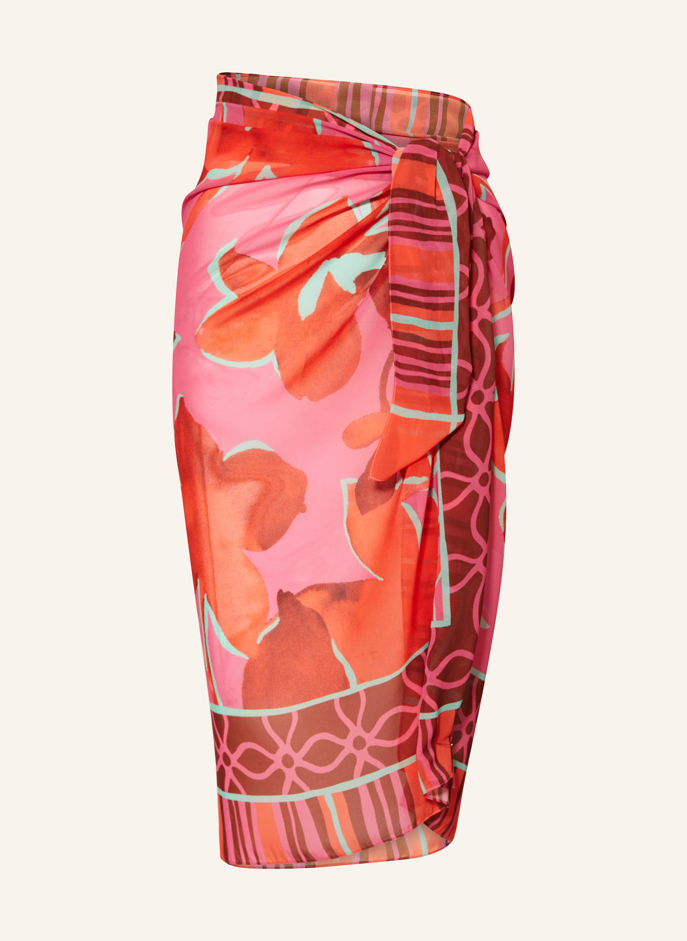 Lidea Pareo FUSED FLORALS: RŮŽOVÁ / ČERVENÁ / MÁTOVÁ