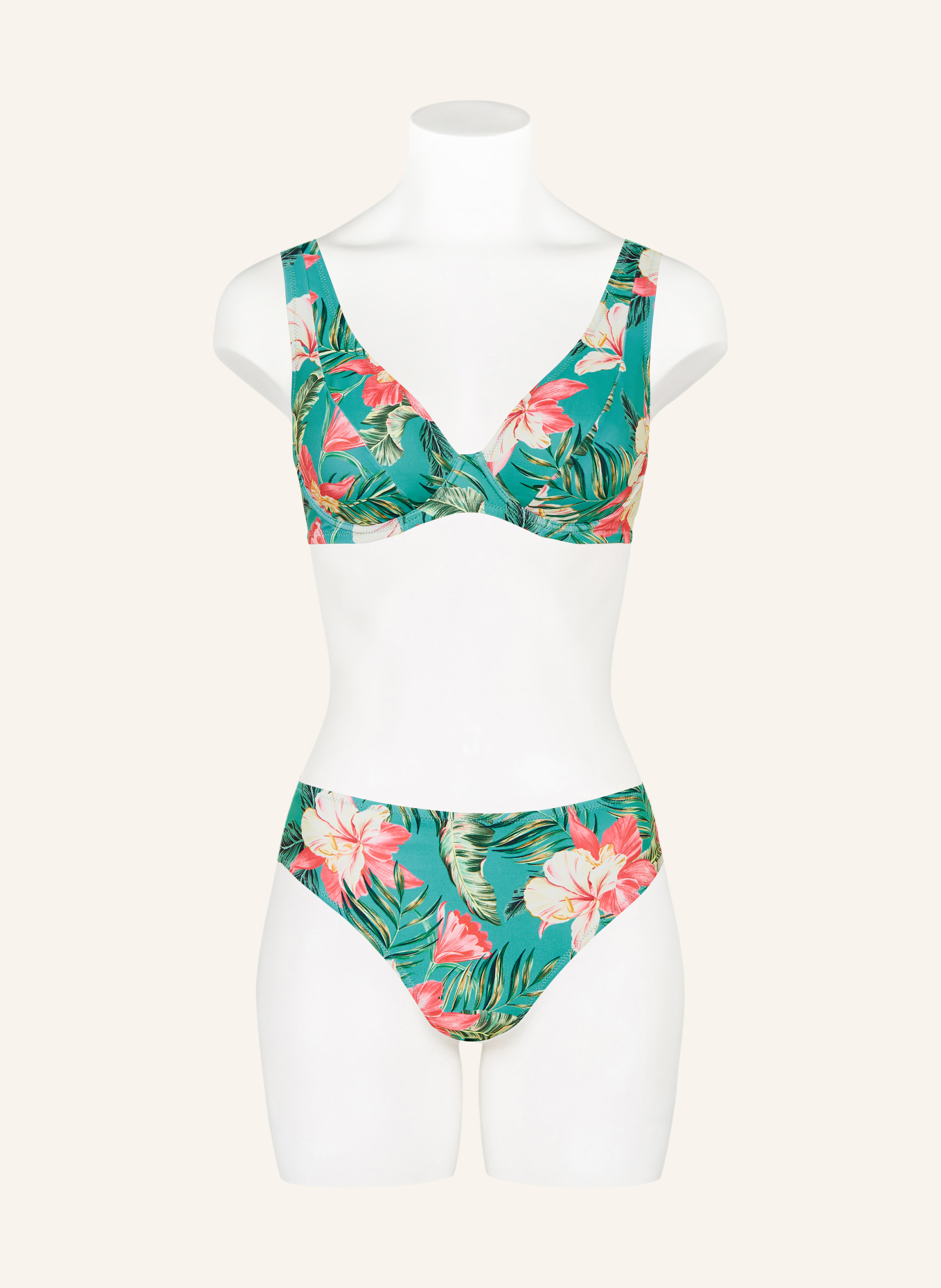 Lidea Bügel-Bikini-Top TROPIC JOY: GRÜN / HELLROT / HELLGELB