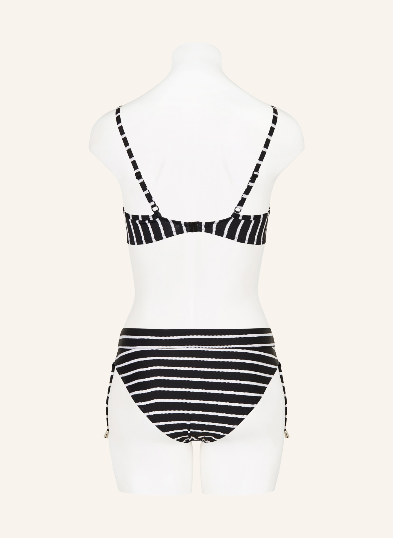 Lidea Bügel-Bikini-Top LINE UP mit Cut-out: SCHWARZ / WEISS