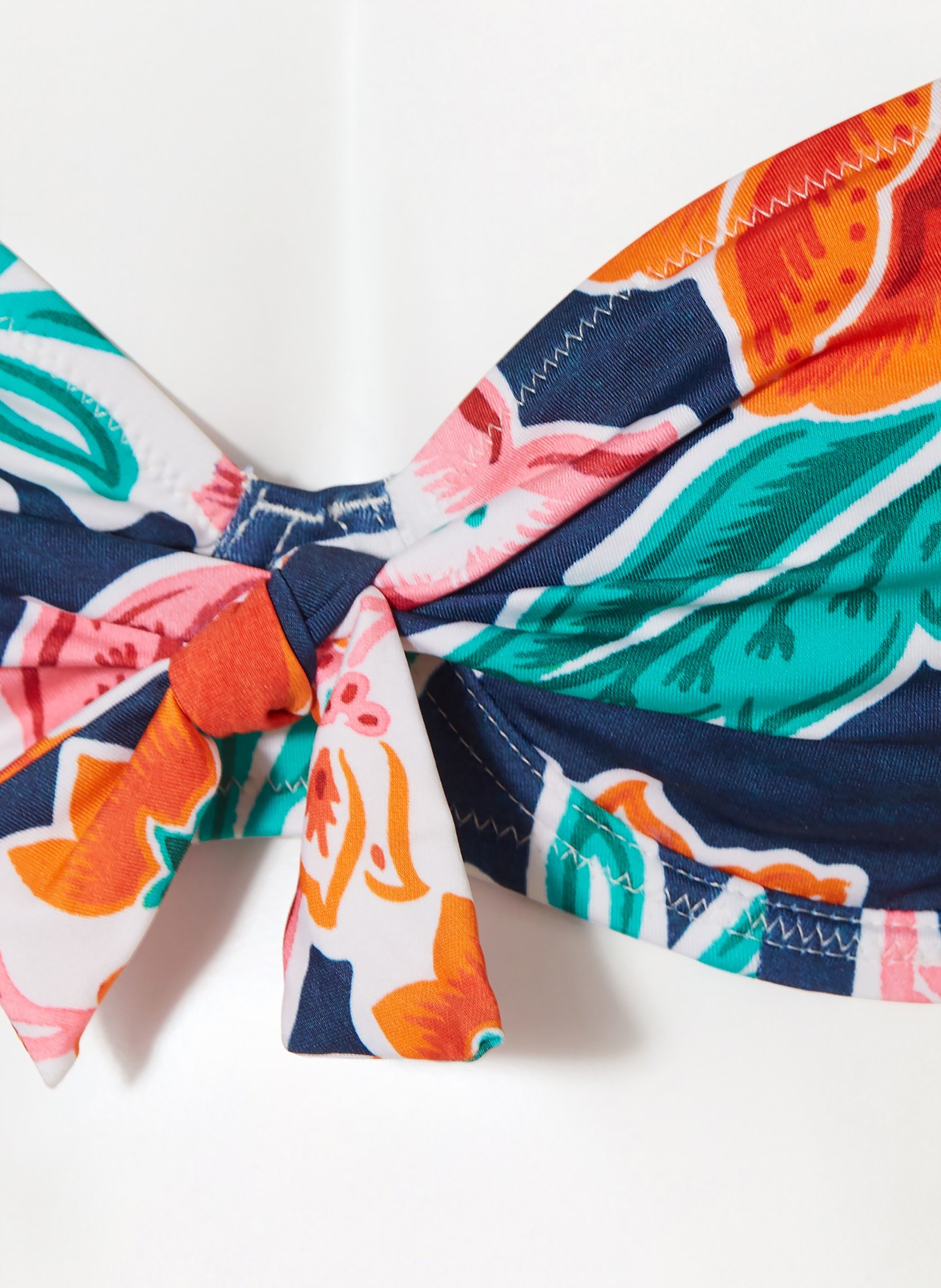 Lidea Bügel-Bikini-Top PETAL PATCH: DUNKELBLAU / ORANGE / DUNKELGRÜN