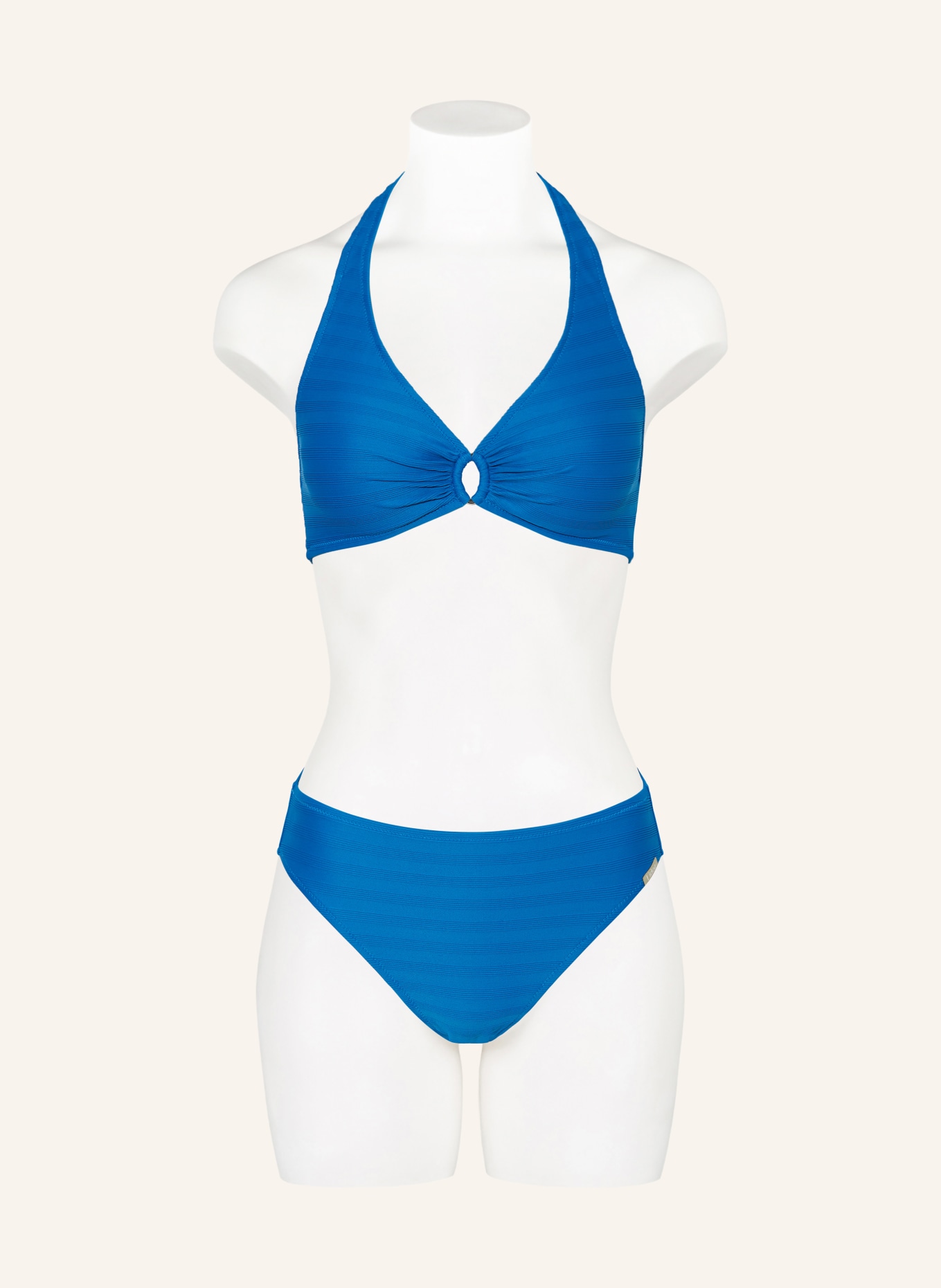 Lidea Halter neck bikini top LINEAR CODE: BLUE