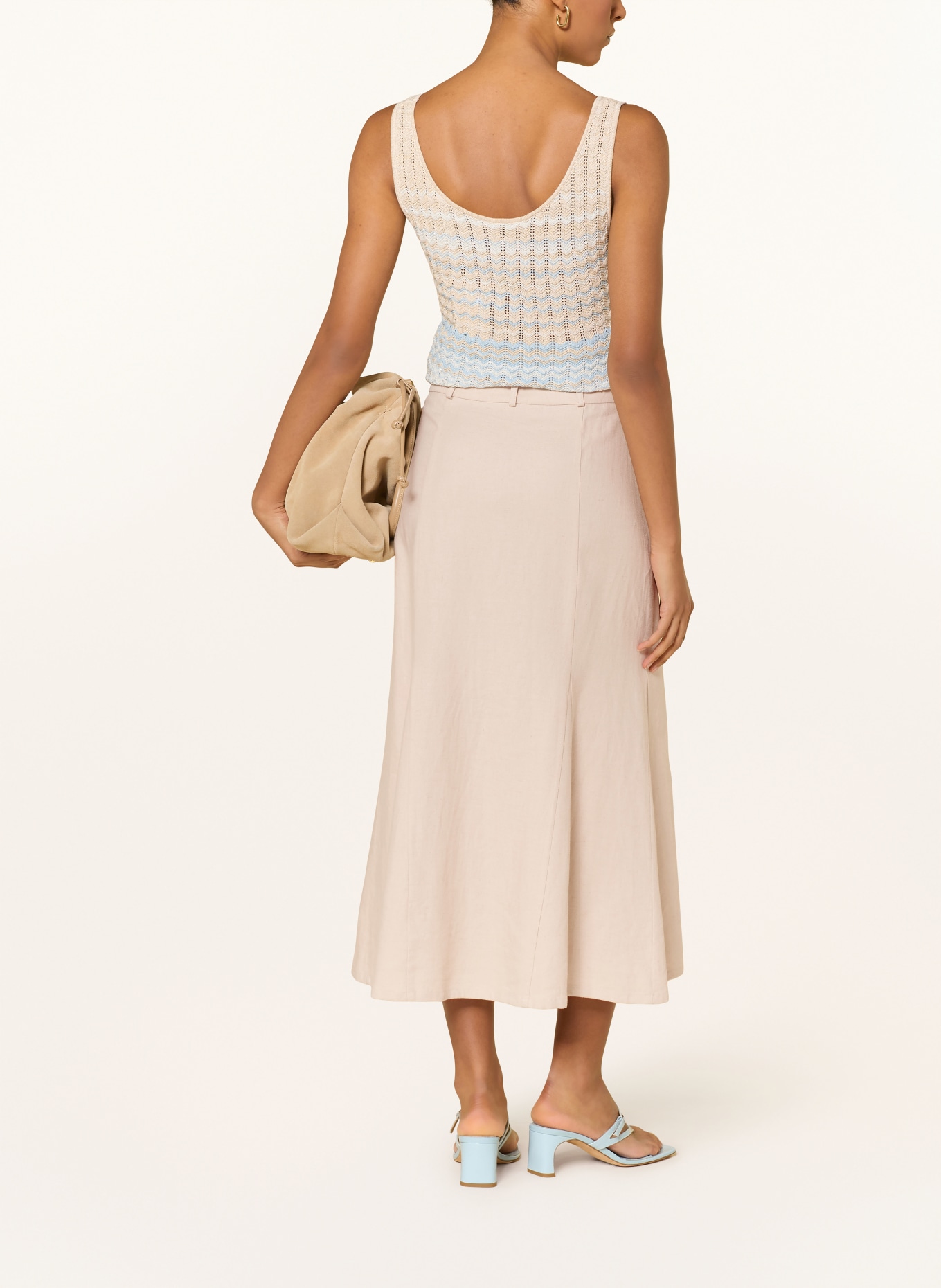 GUESS RYAN skirt with drawstring: BEIGE