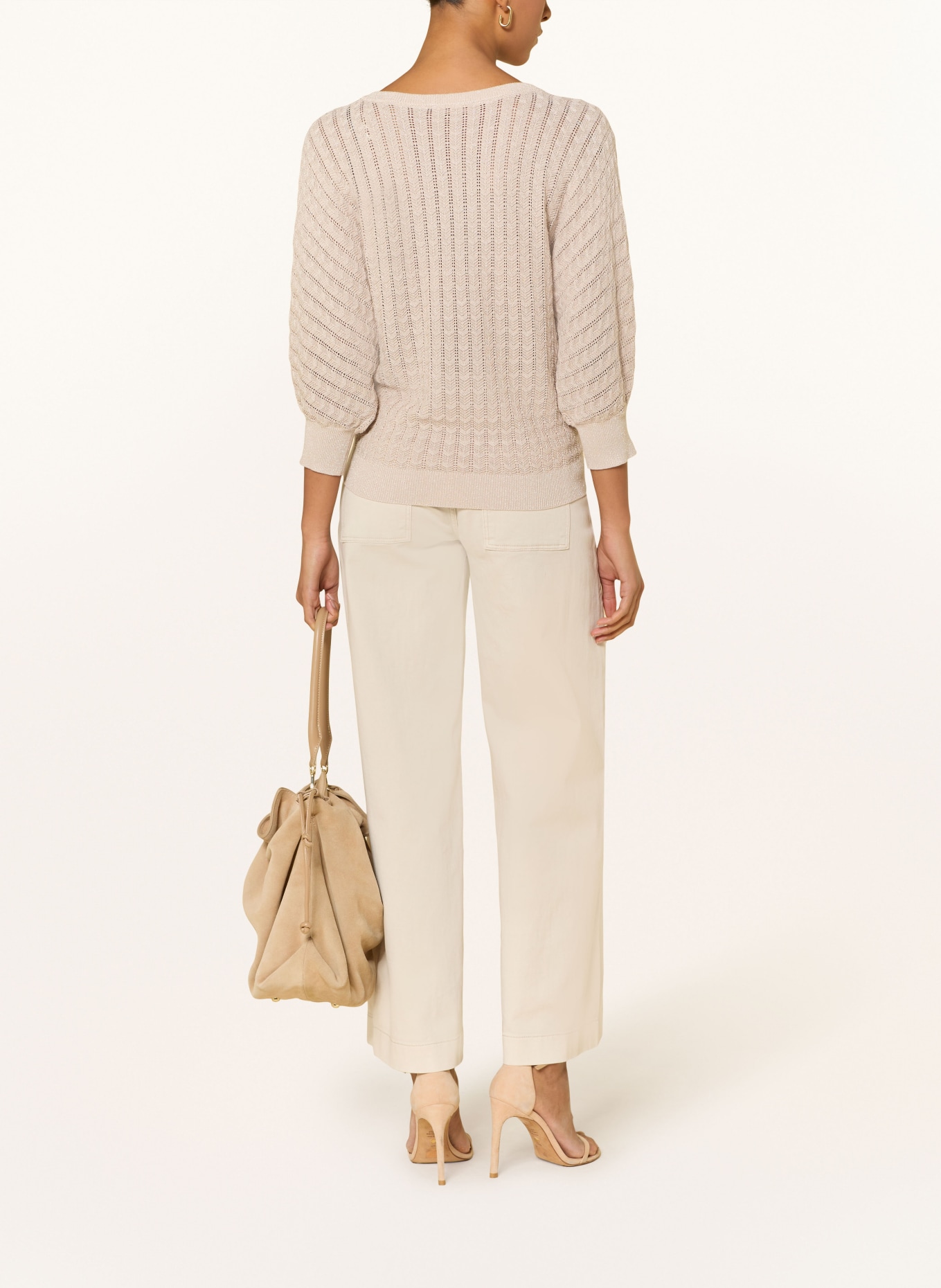 GUESS Spodnie ZOYA: BEŻOWY