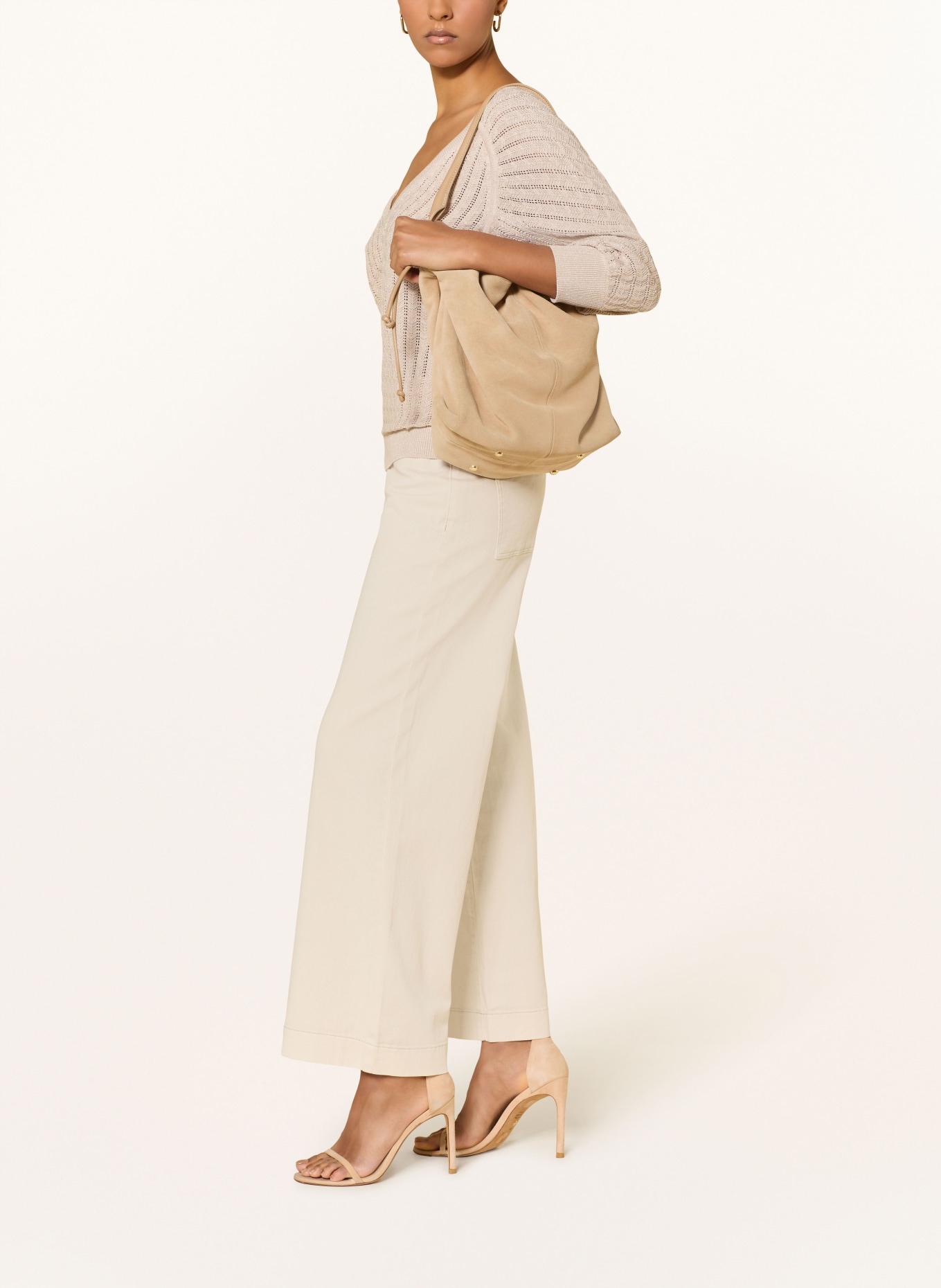 GUESS Spodnie ZOYA: BEŻOWY