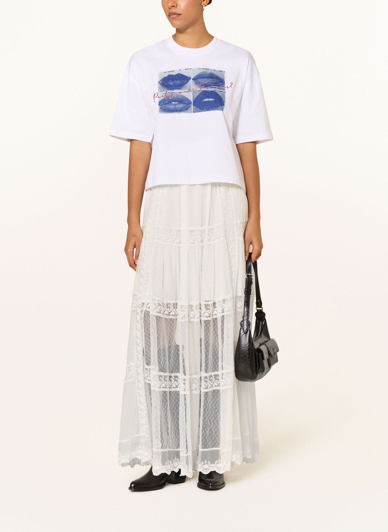 GUESS Spitzenrock BRUNELLA: CREME