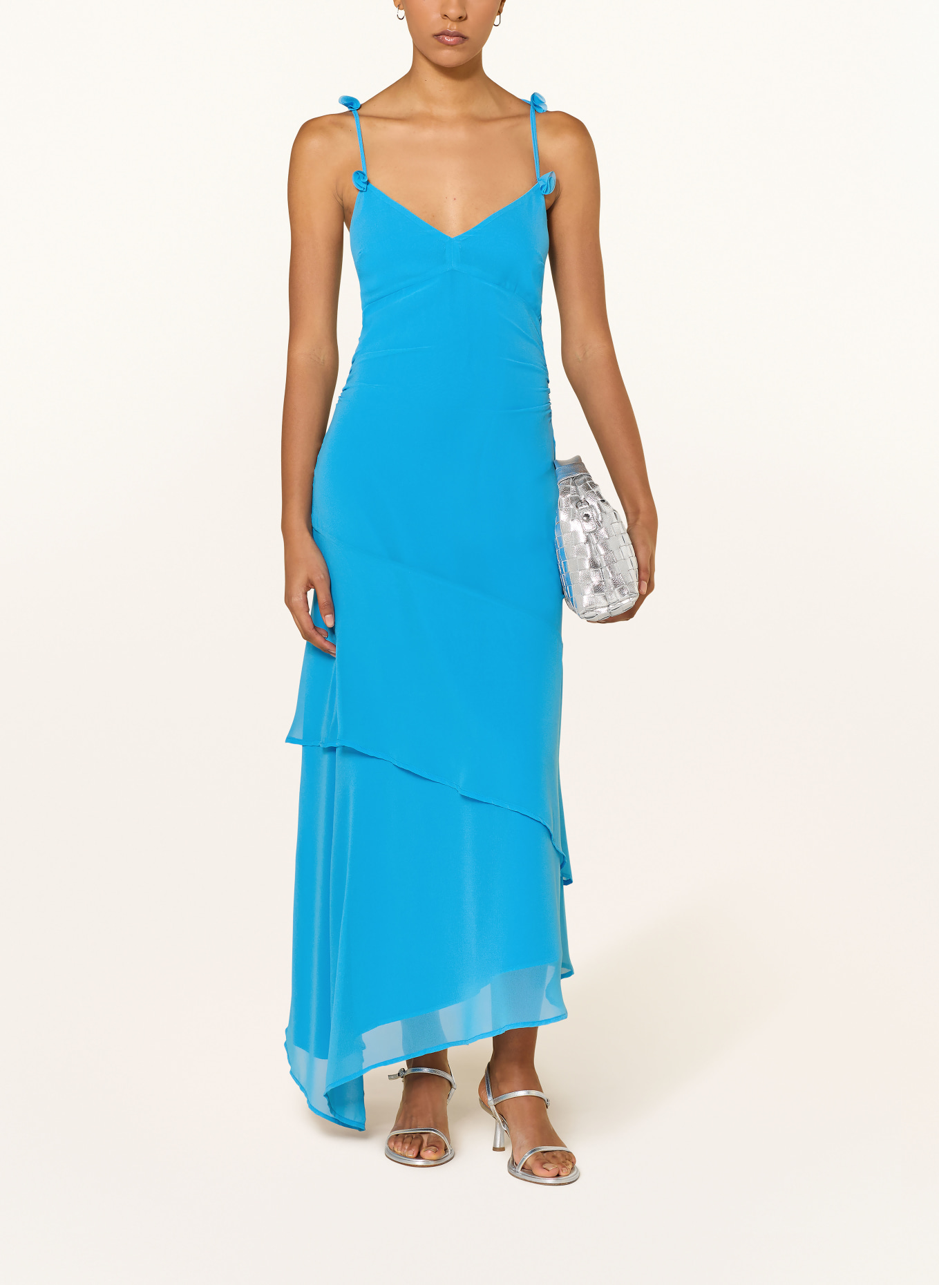 GUESS Kleid STEFANI mit Volants: TÜRKIS