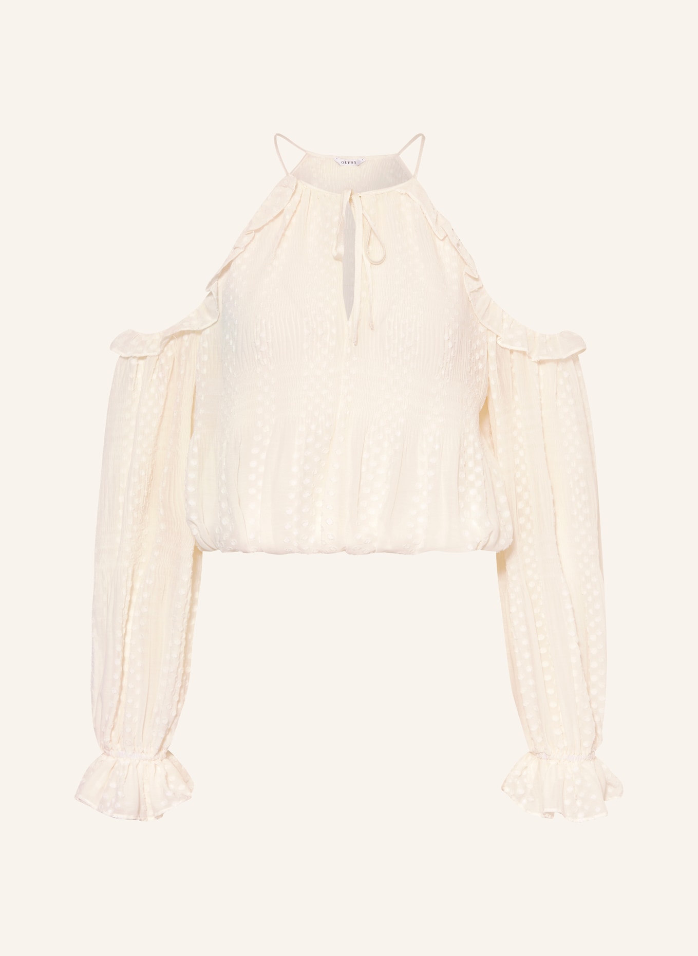 GUESS Blusenshirt EMILIA mit Rüschen: ECRU