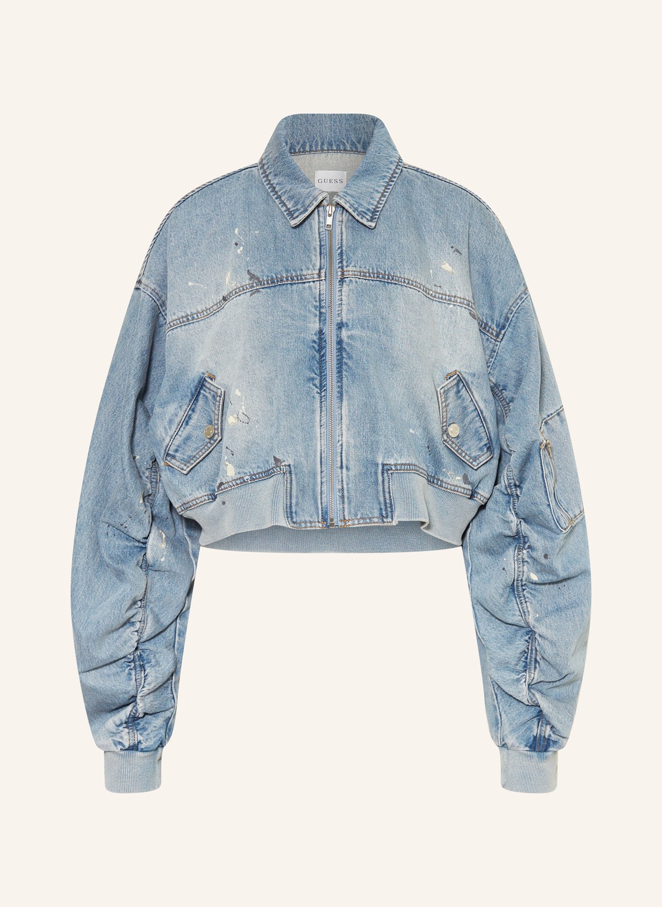 GUESS Jeans-Blouson ANNA: BLAU / WEISS