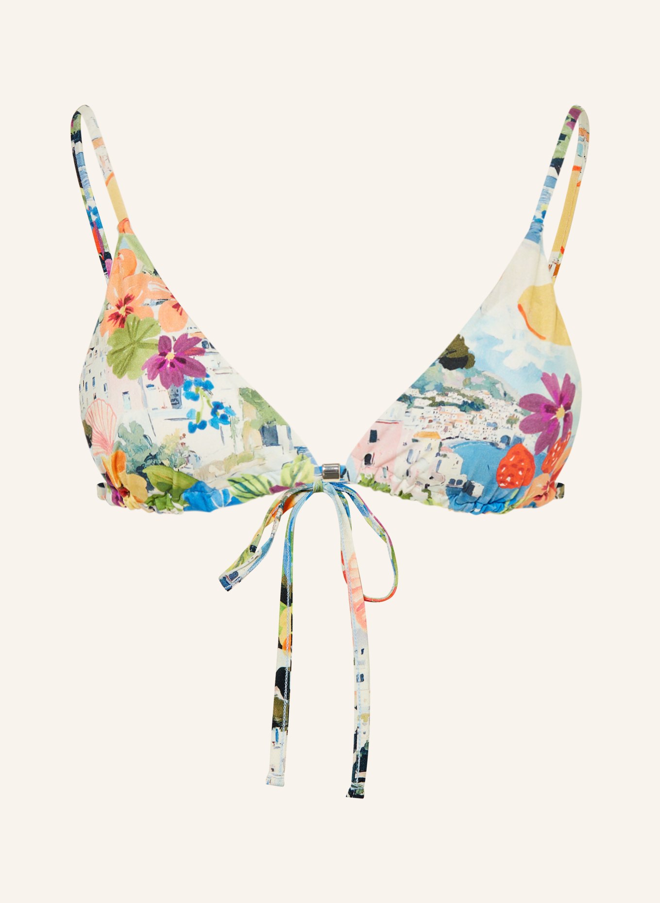 MARYAN MEHLHORN Triangel-Bikini-Top RIVIERA: BLAU / LILA / ROT