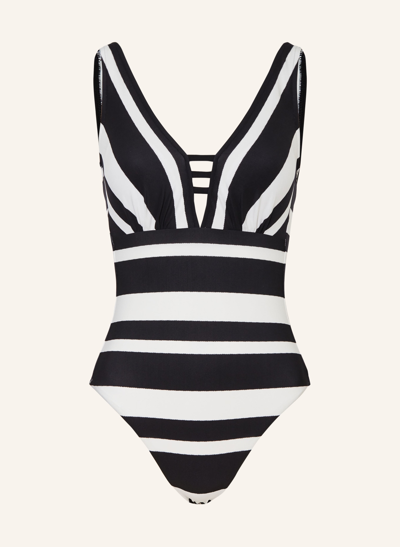 MARYAN MEHLHORN MONOMAR swimsuit: BLACK / WHITE