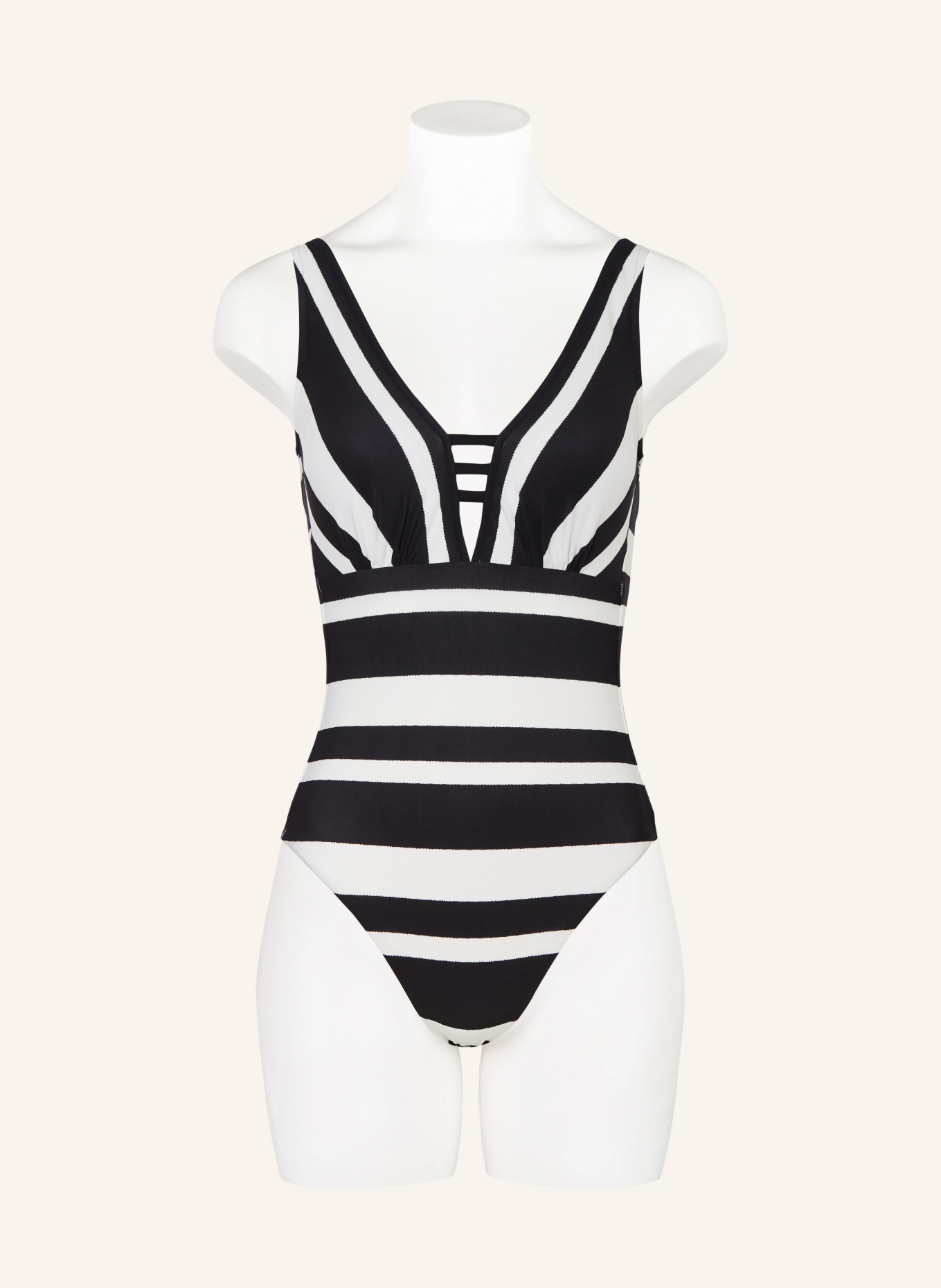 MARYAN MEHLHORN MONOMAR swimsuit: BLACK / WHITE