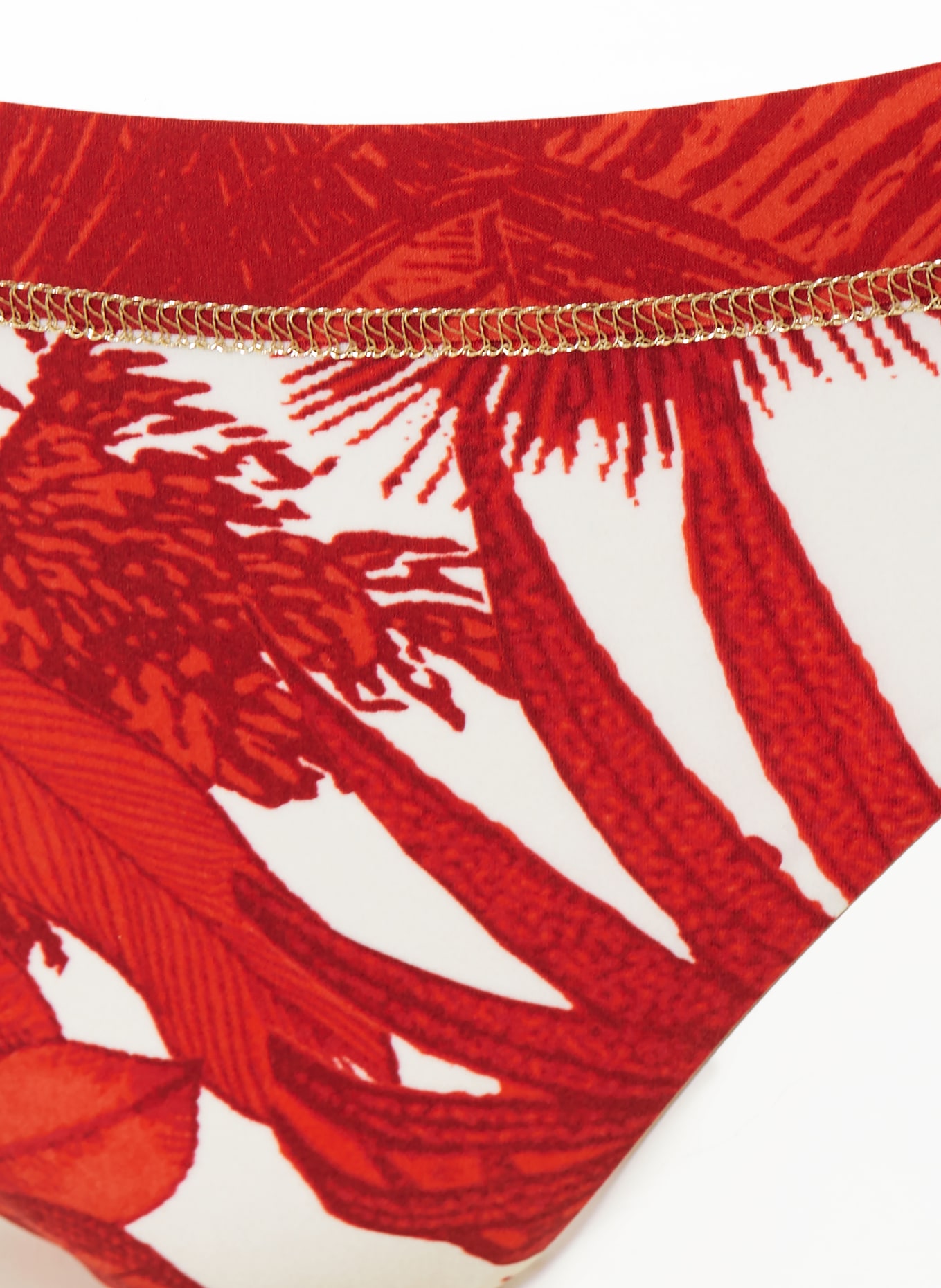 MARYAN MEHLHORN Basic-Bikini-Hose PALMARIA mit Glitzergarn: ROT / WEISS