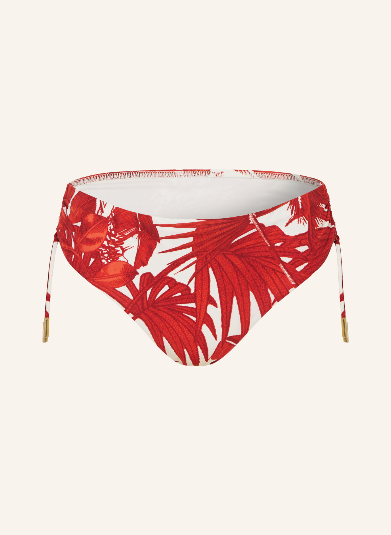 MARYAN MEHLHORN Basic-Bikini-Hose PALMARIA: ROT / WEISS