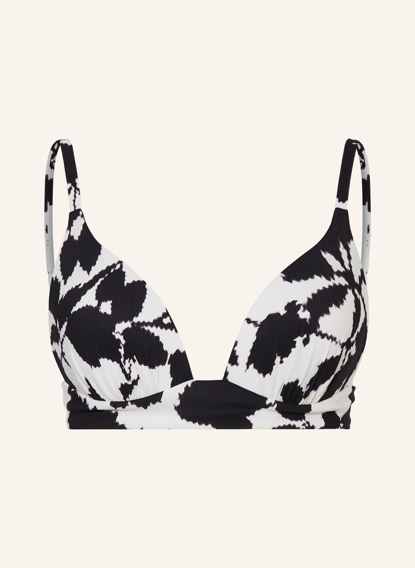 MARYAN MEHLHORN Bralette bikiny FLORASCAPE: ČERNÁ / BÍLÁ