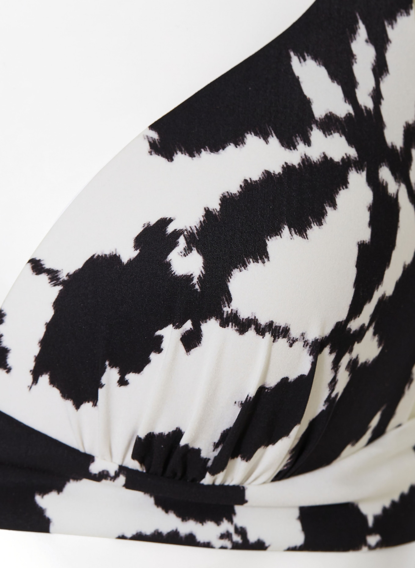 MARYAN MEHLHORN Bralette bikiny FLORASCAPE: ČERNÁ / BÍLÁ