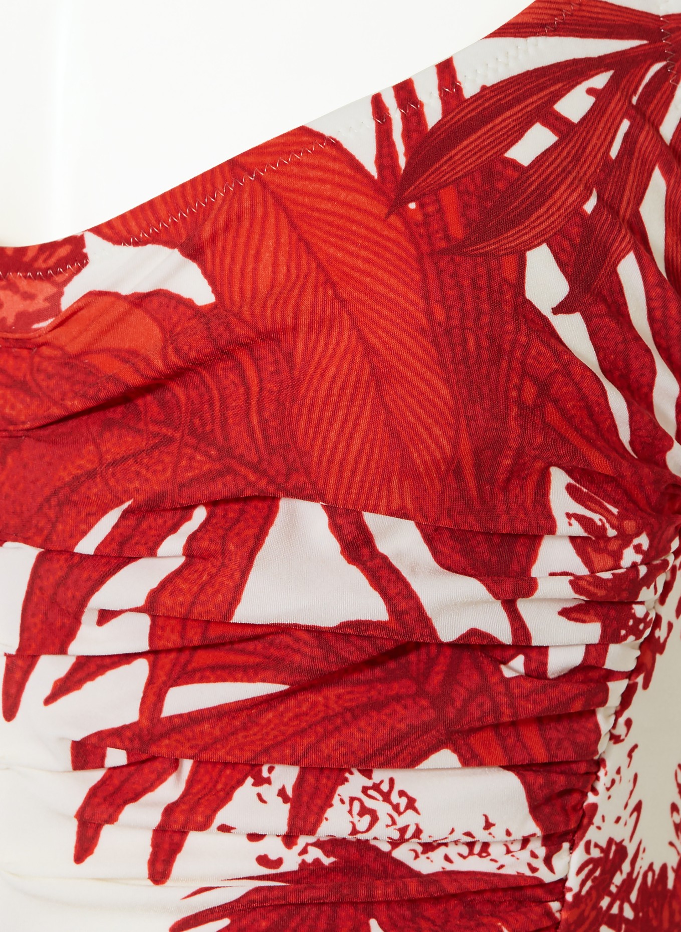 MARYAN MEHLHORN Kostium kąpielowy z fiszbinami PALMARIA: CZERWONY / BIAŁY