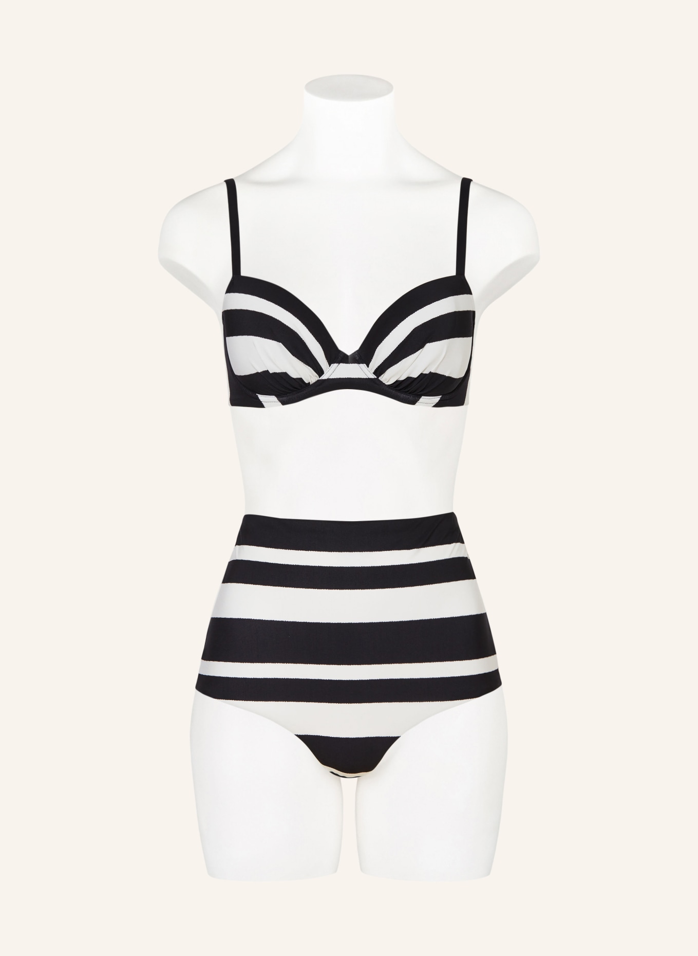 MARYAN MEHLHORN Underwire bikini top MONOMAR: BLACK / WHITE