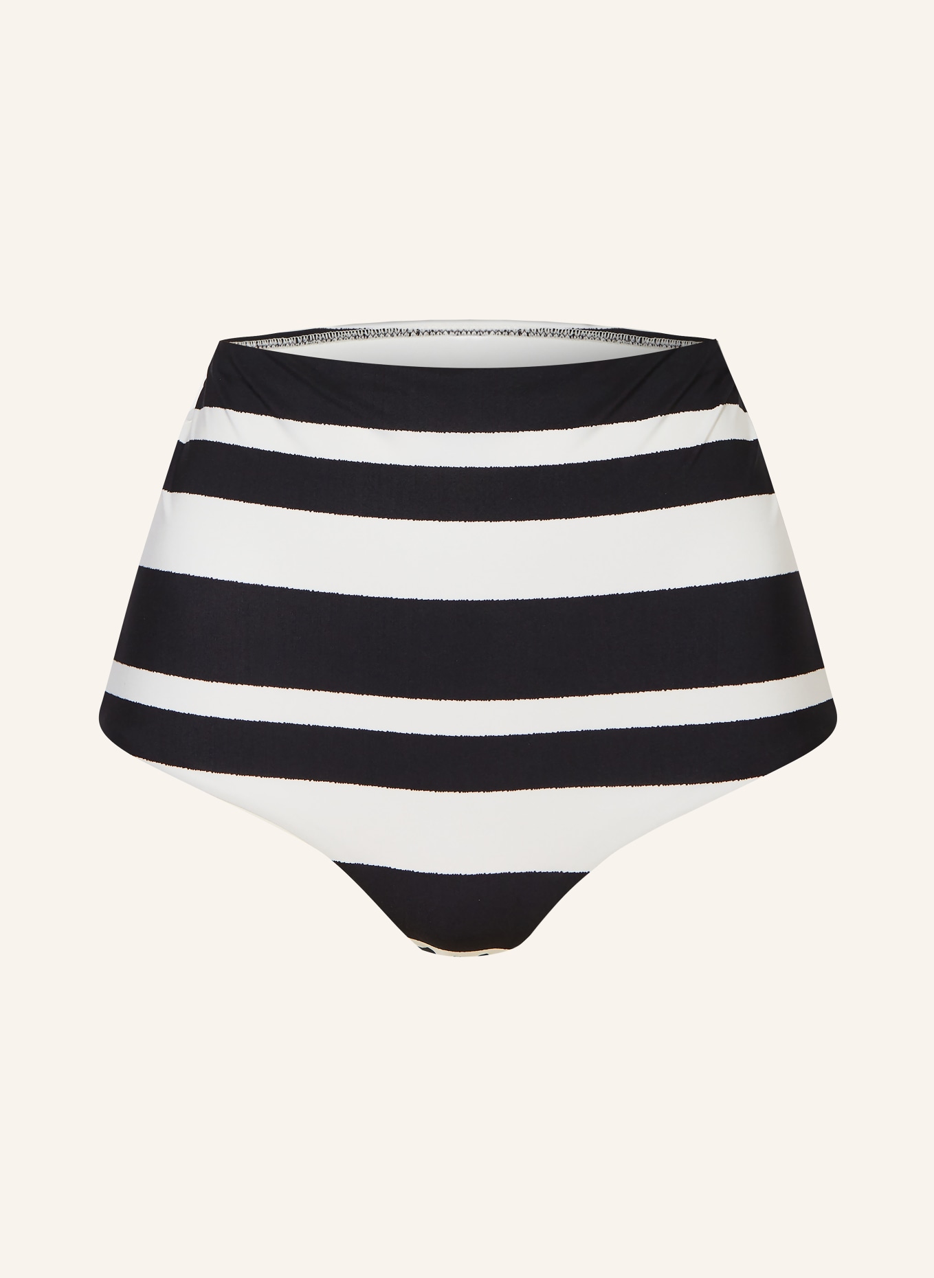 MARYAN MEHLHORN Majtki bikini z wysokim stanem MONOMAR: CZARNY / BIAŁY