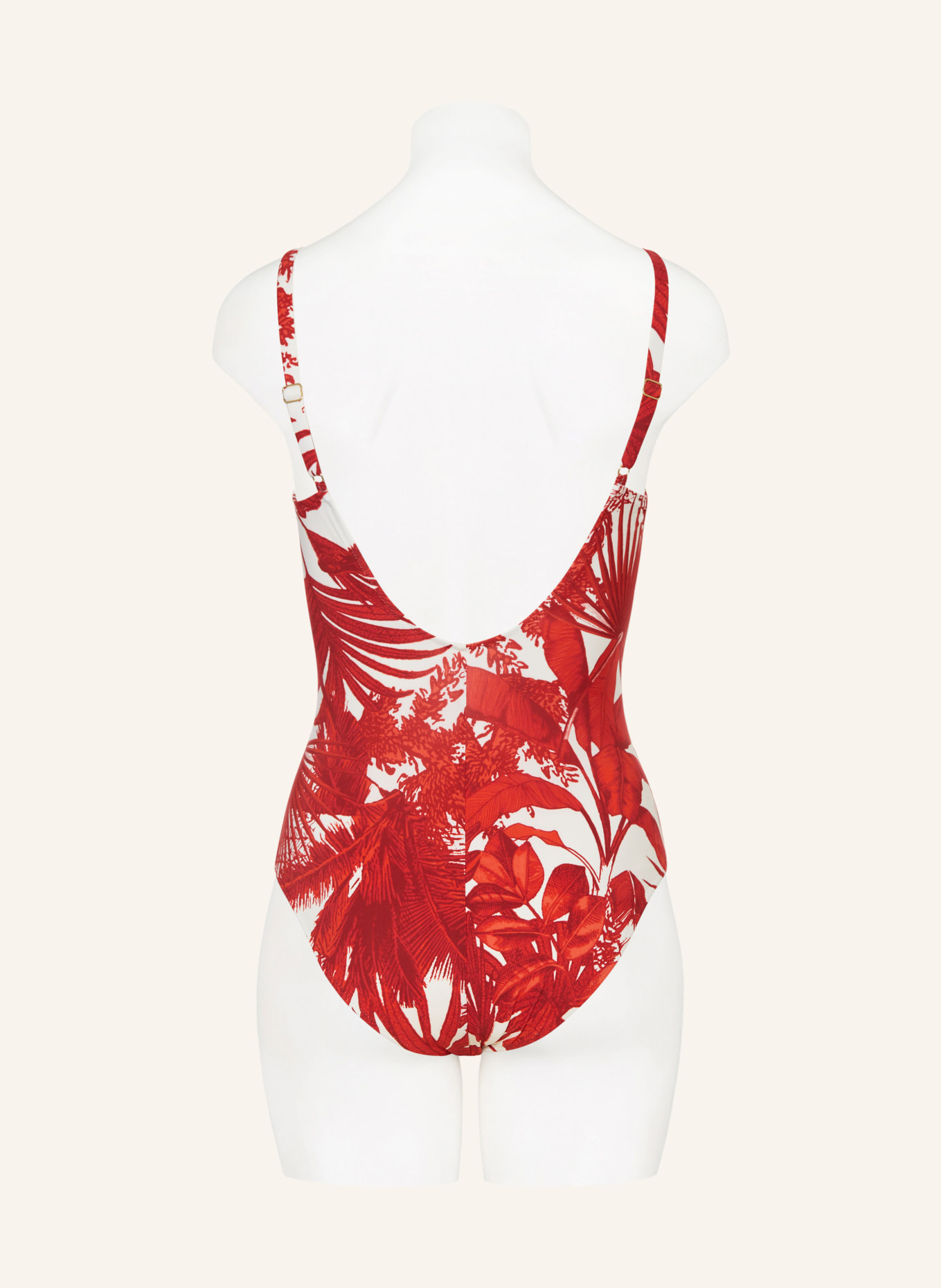 MARYAN MEHLHORN Badeanzug PALMARIA: ROT / WEISS
