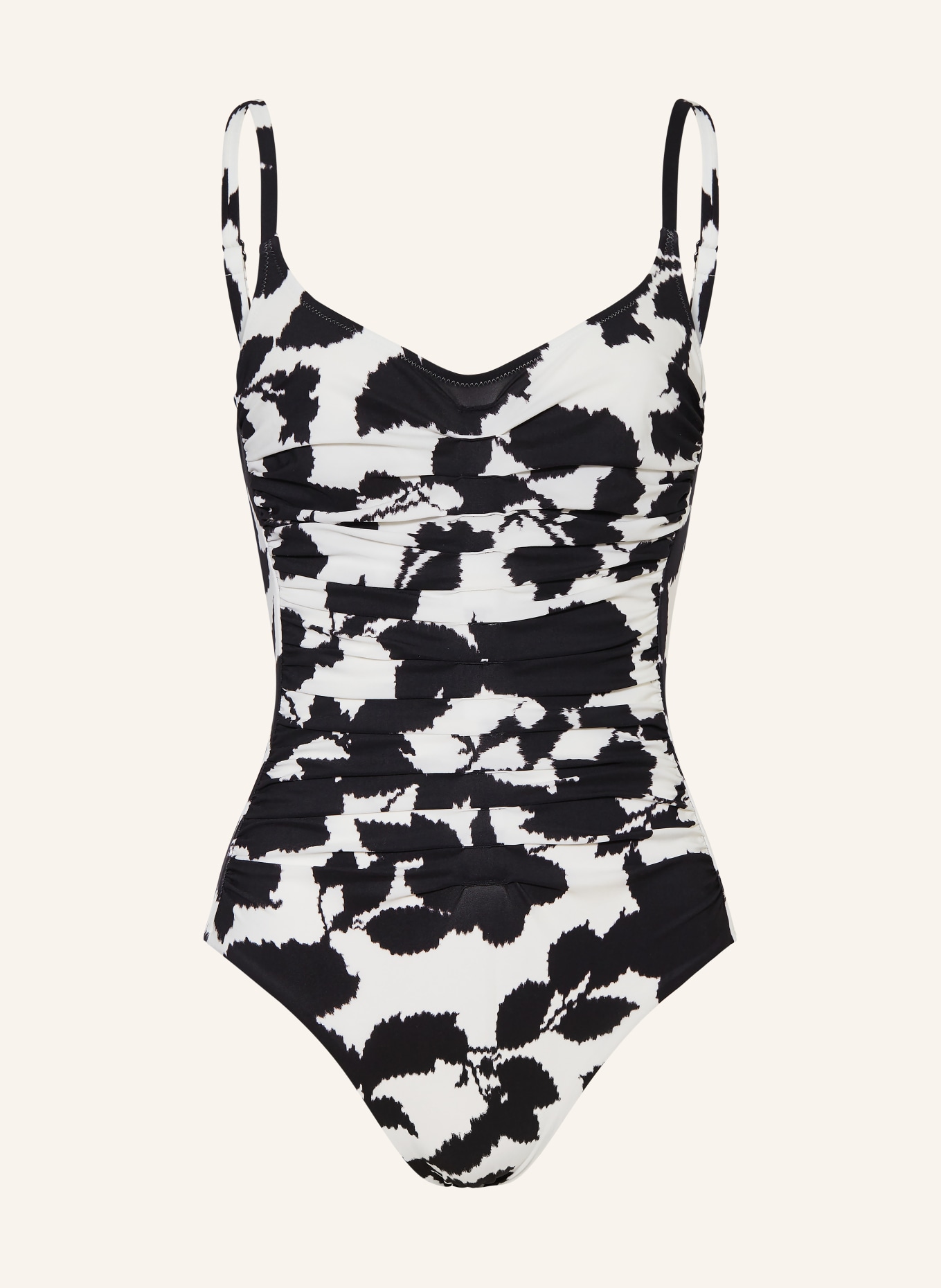 MARYAN MEHLHORN Plavky s ramínky FLORASCAPE: ČERNÁ / BÍLÁ