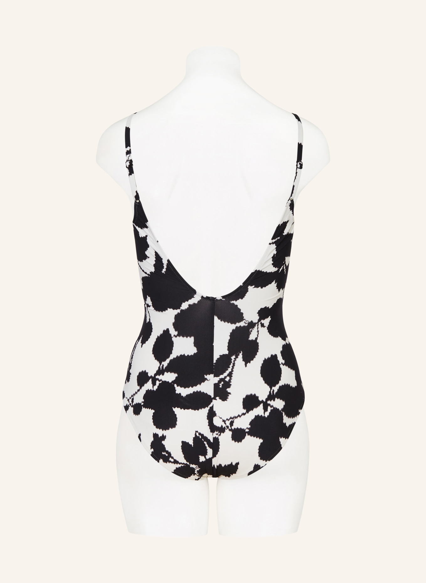 MARYAN MEHLHORN Plavky s ramínky FLORASCAPE: ČERNÁ / BÍLÁ