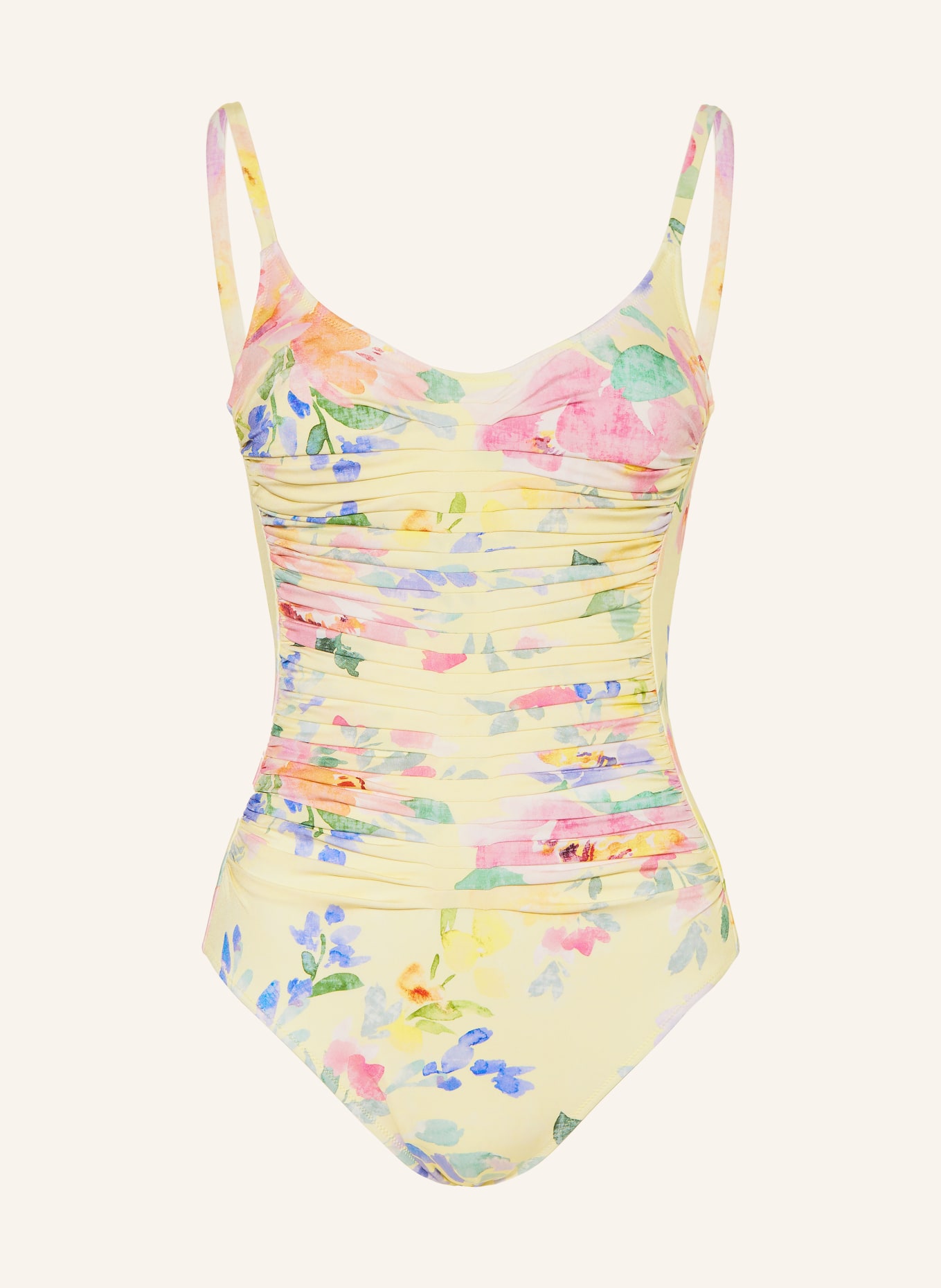 MARYAN MEHLHORN Bügel-Badeanzug FLORESSENCE: HELLGELB / ROSA / GRÜN