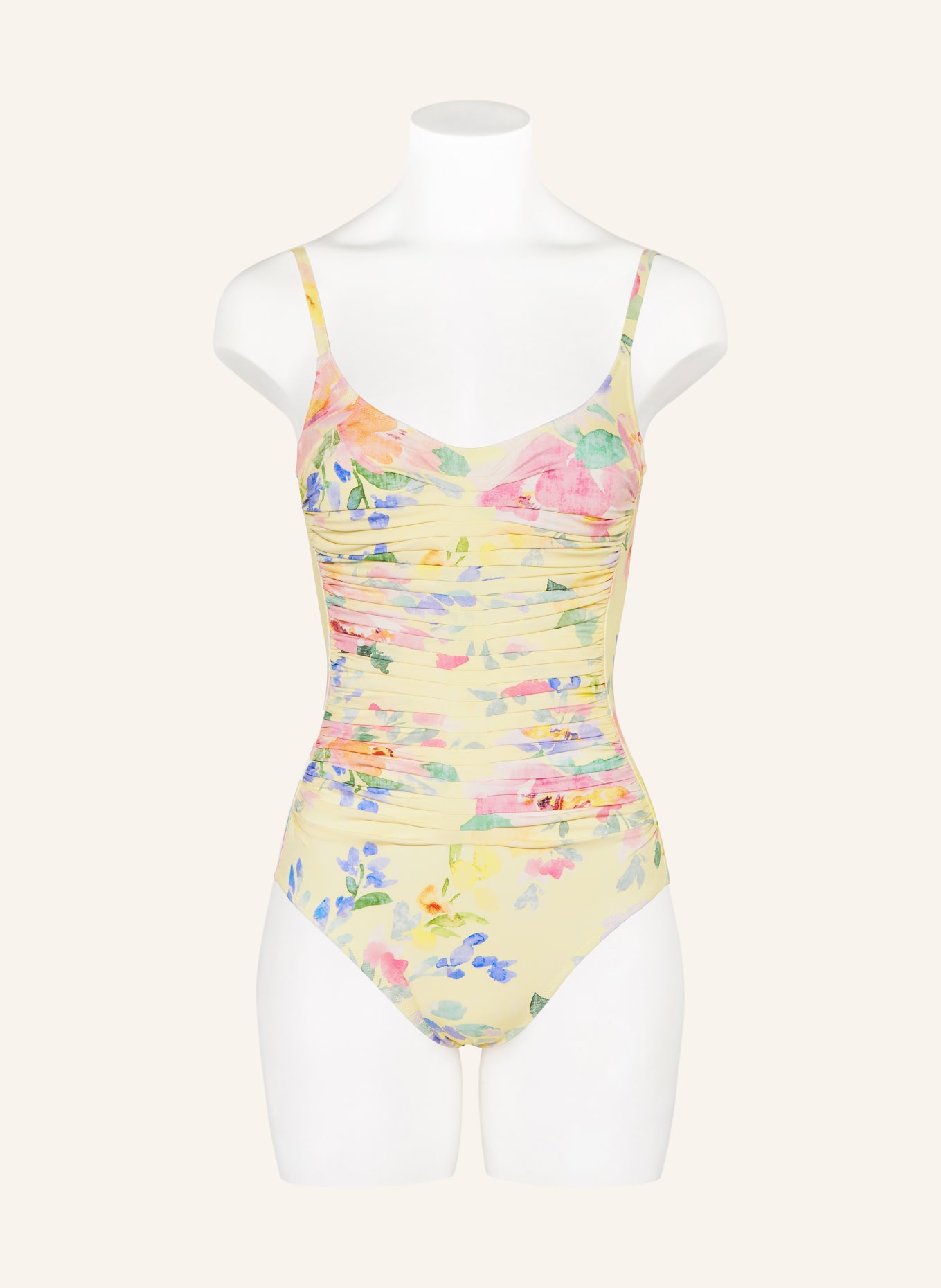 MARYAN MEHLHORN Bügel-Badeanzug FLORESSENCE: HELLGELB / ROSA / GRÜN