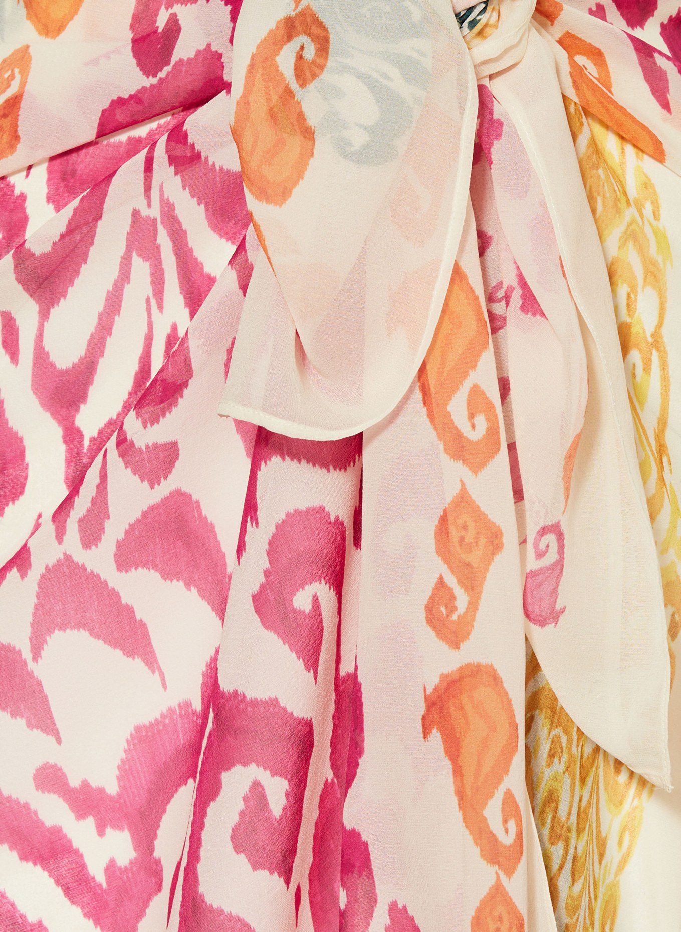 MARYAN MEHLHORN Seidenpareo SOLARA: CREME / PINK / ORANGE
