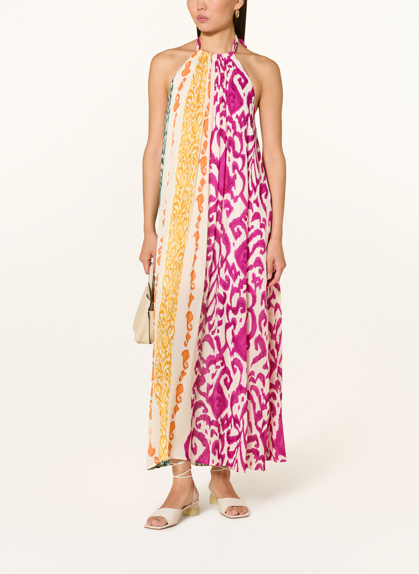 MARYAN MEHLHORN Strandkleid SOLARA: PINK / CREME / GELB