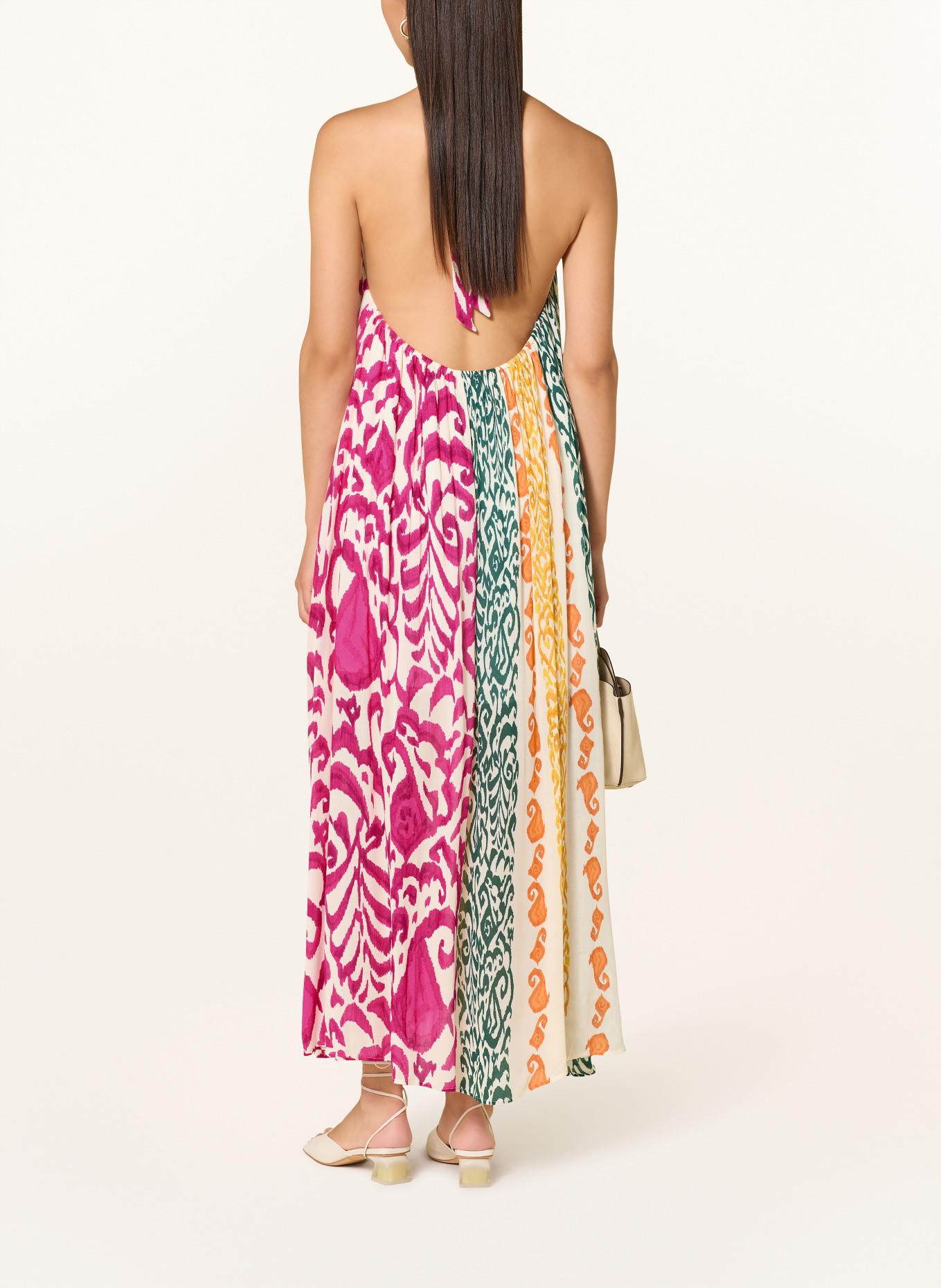 MARYAN MEHLHORN Strandkleid SOLARA: PINK / CREME / GELB